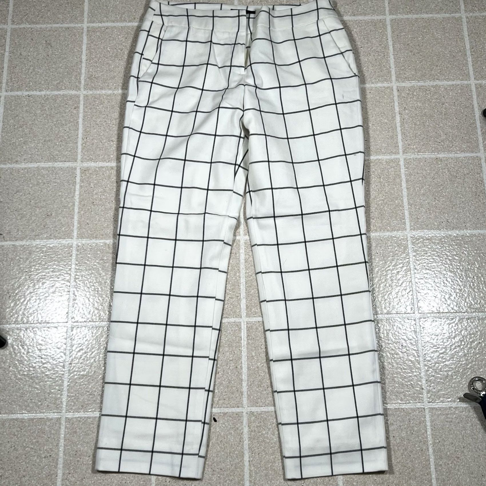 Willi Smith Willi Smith Dress Pants Women Stripe Grid Plaid Black/White Size 6 Regular Womens Pants Size 28" / US 6 / IT 42 - 2 Thumbnail