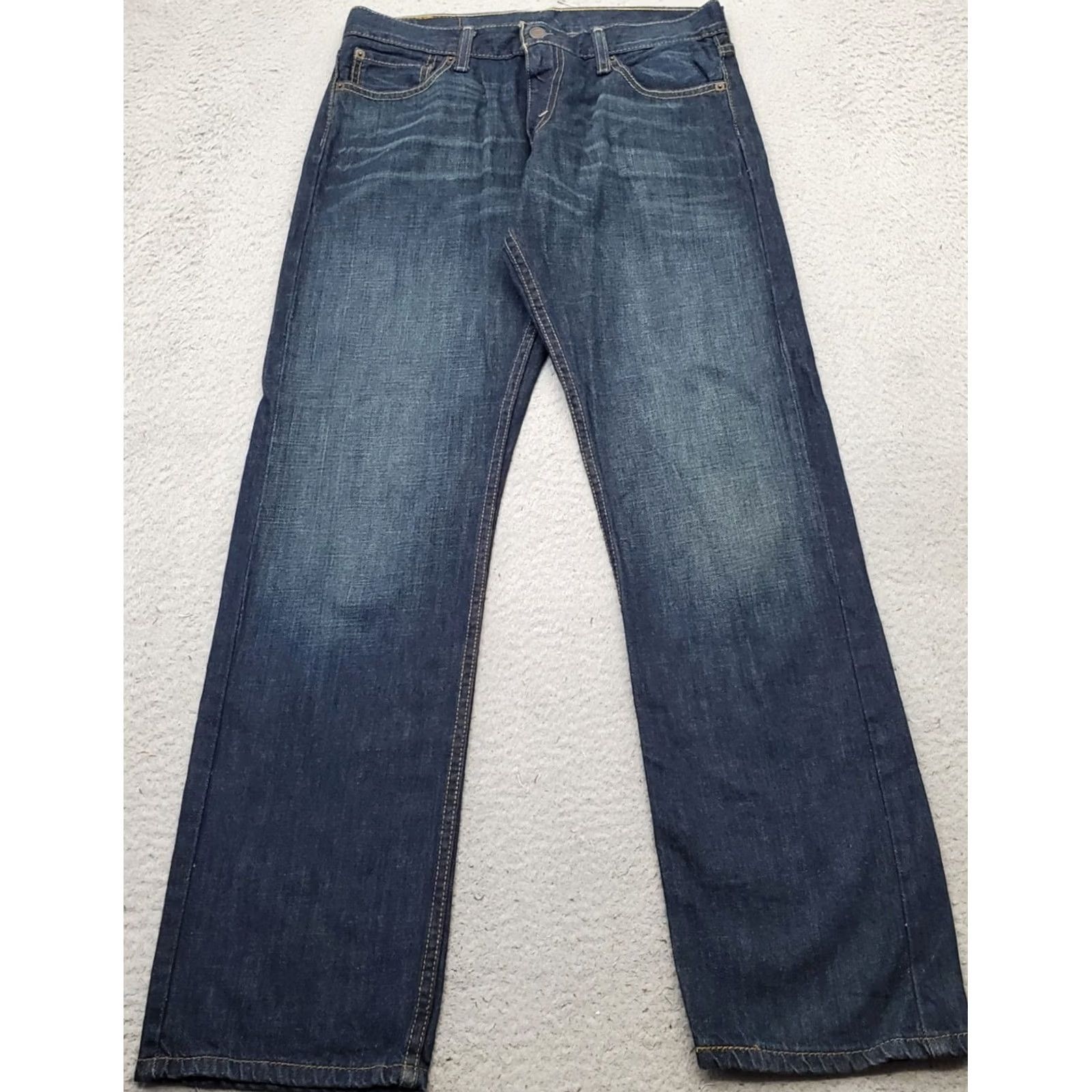 Levi's Levi's 514 Jeans Women 30x30 Blue Denim Dark Wash Red Tab Straight Leg Size 30" / US 8 / IT 44 - 2 Thumbnail