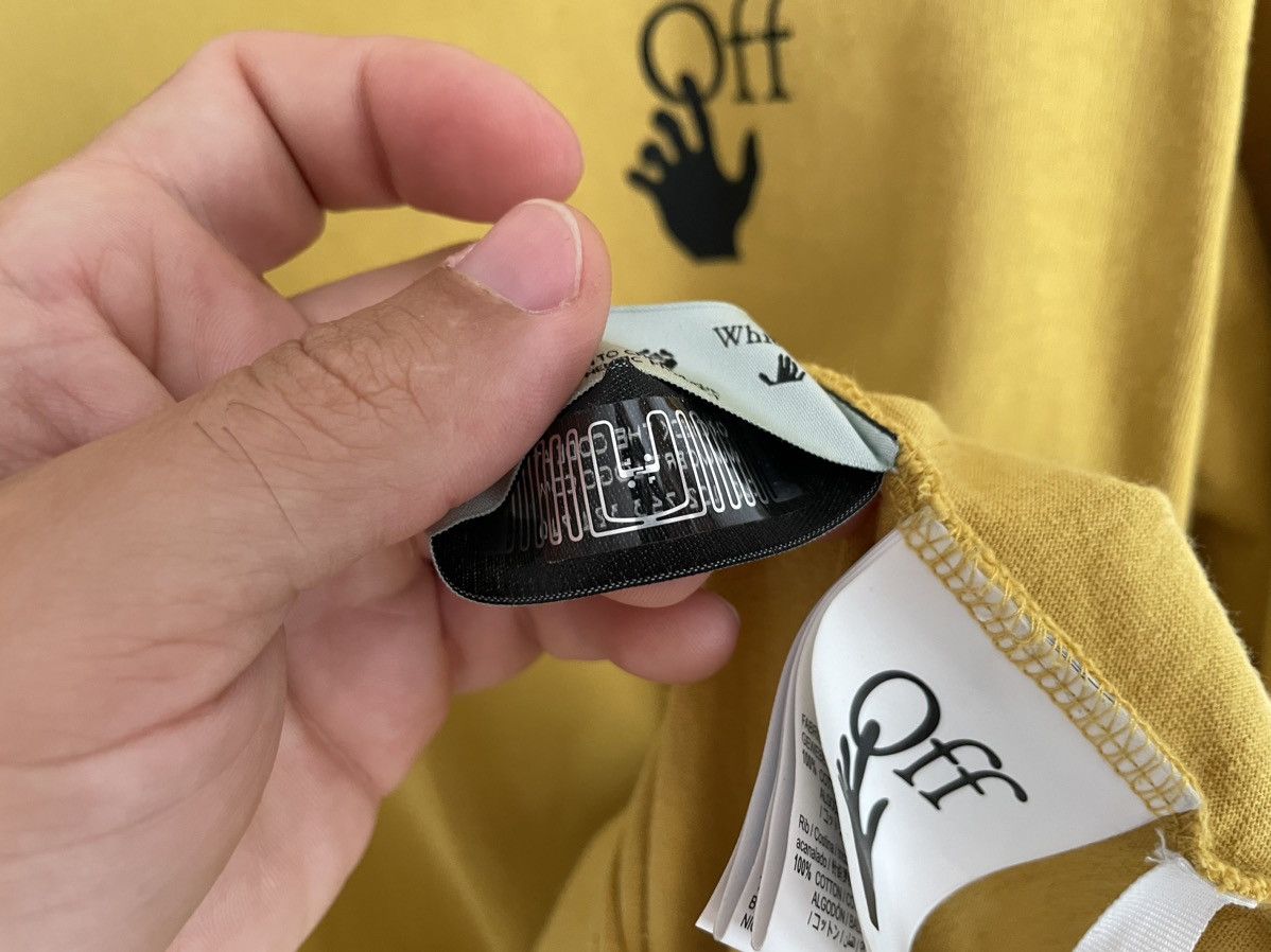 Off-White × Virgil Abloh Off-White Hand Agreement Tee Arrow Logo Yellow L/S T-shirt Size US M / EU 48-50 / 2 - 14 Thumbnail