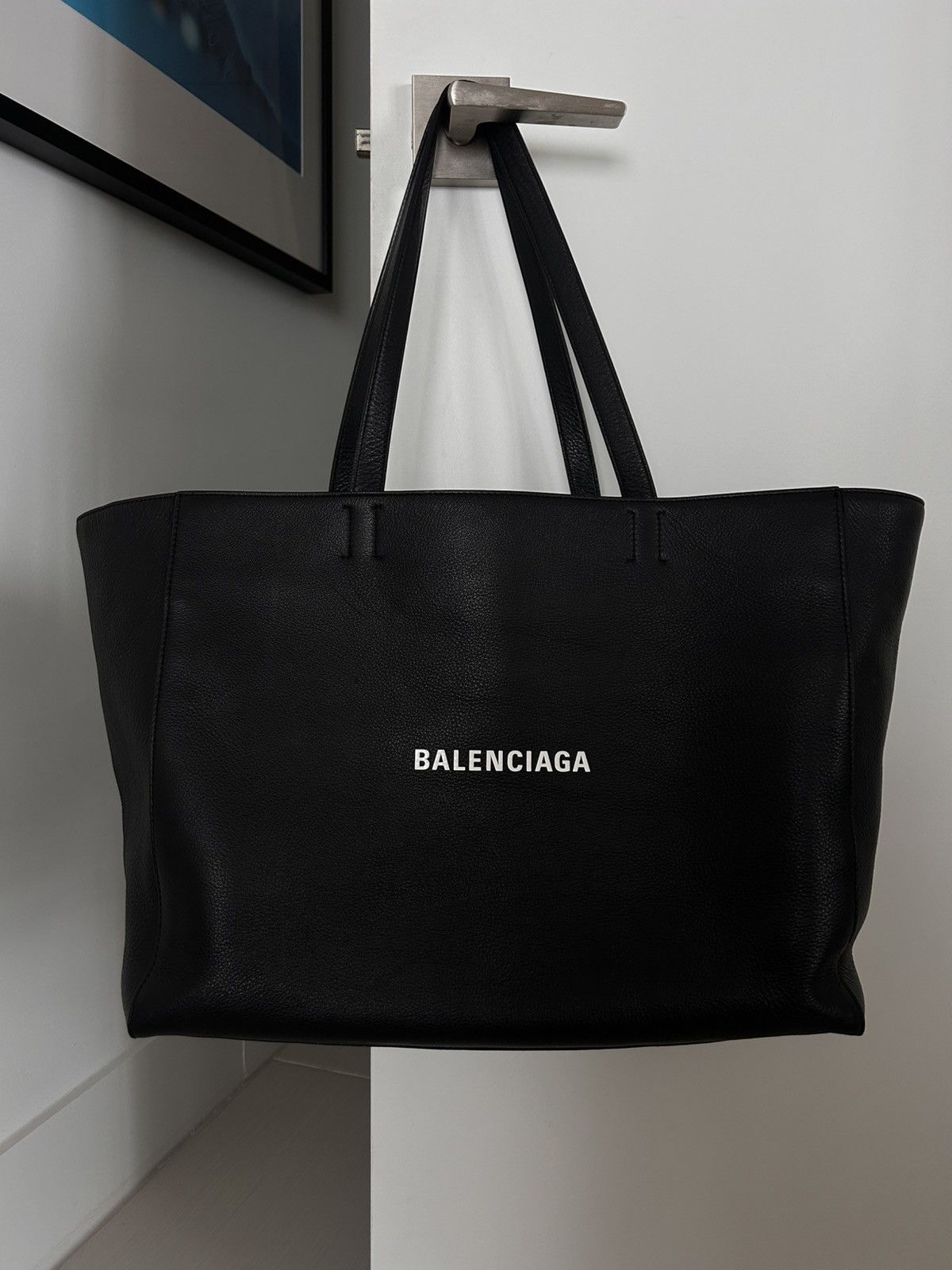 Balenciaga Balenciaga Black Leather XL Carryall Tote Bag Size ONE SIZE - 1 Thumbnail
