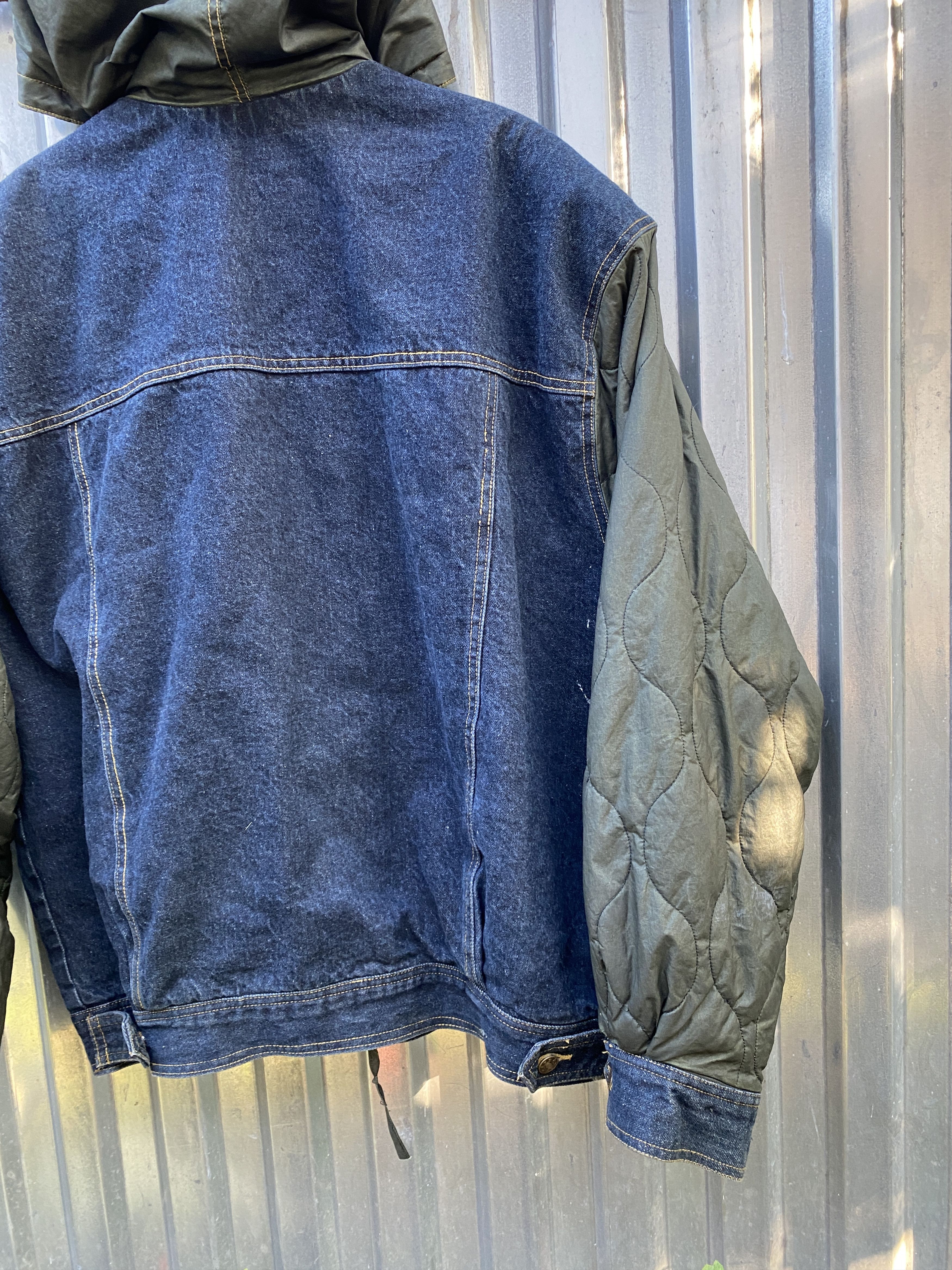 Japanese Brand × Rap Tees RARE🔥VINTAGE PELLE PELLE STYLE DENIM/PUFFER JACKET RAP 90S Size US L / EU 52-54 / 3 - 7 Thumbnail