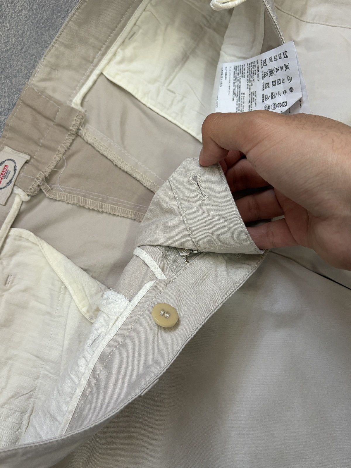 Prada PRADA Milano Beige Cotton Chino Designer Trousers IT 46 Size 32" / US 10 / IT 46 - 11 Thumbnail