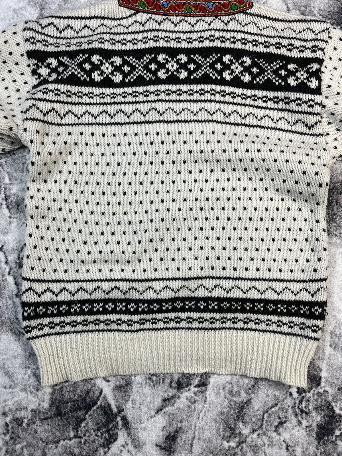 Vintage Norwegian Wool Knit Sweater Traditional Nordic Design XL XXL Size US XL / EU 56 / 4 - 18 Thumbnail