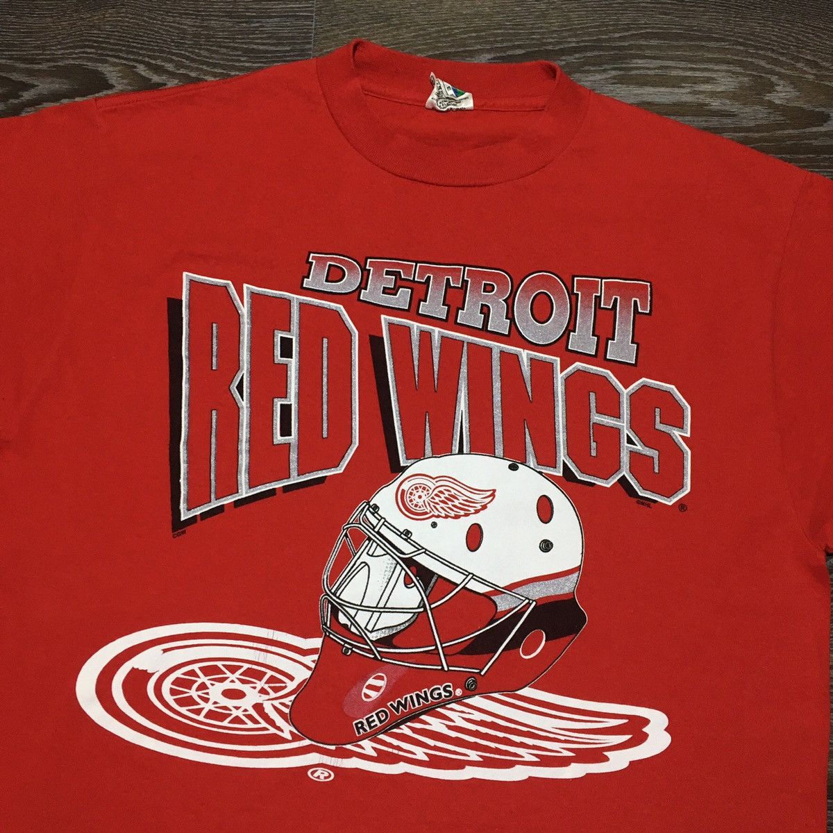 NHL Vintage 90s NHL Detroit Red Wings Graphic Print T-shirt Size US L / EU 52-54 / 3 - 2 Thumbnail