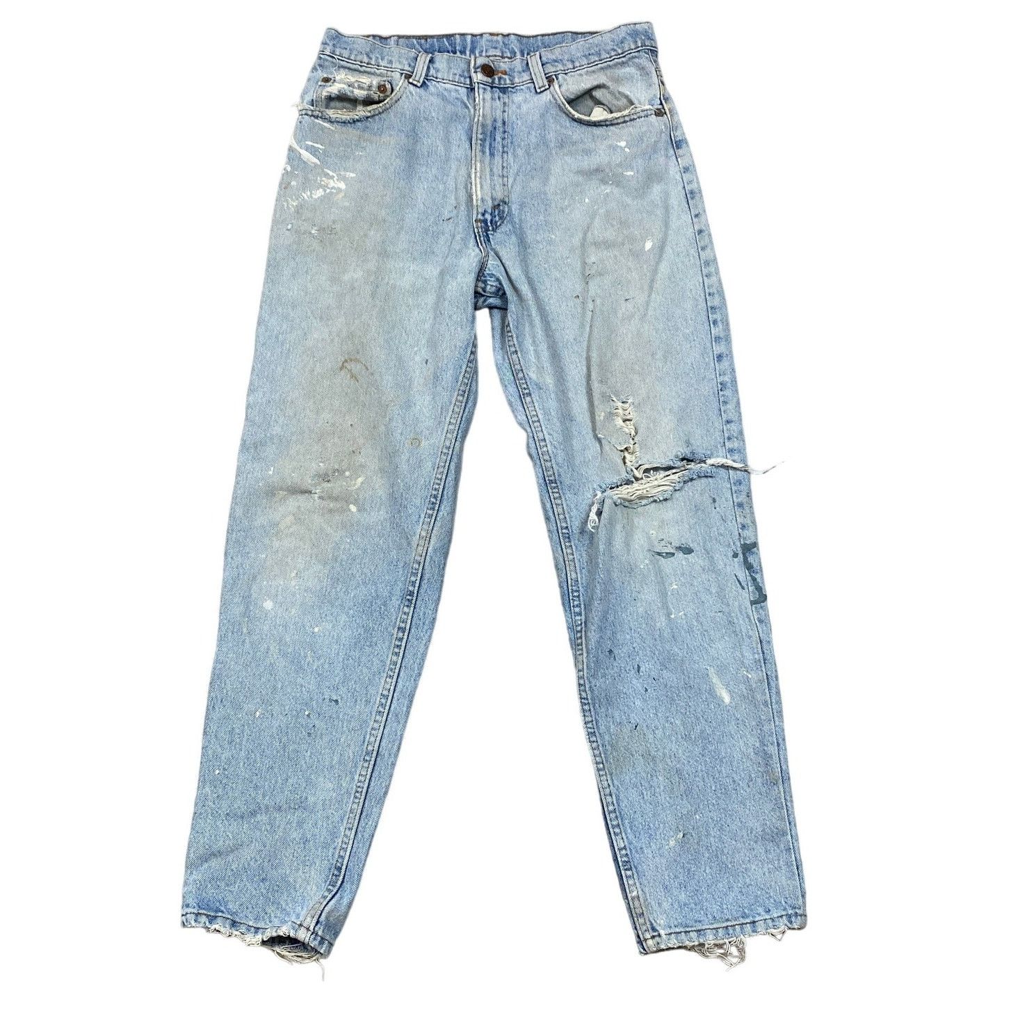 Levi's × Vintage VTG 90s Levi's 550 Made in USA Relaxed Fit Jeans Men's 30x29 Size US 30 / EU 46 - 1 Thumbnail