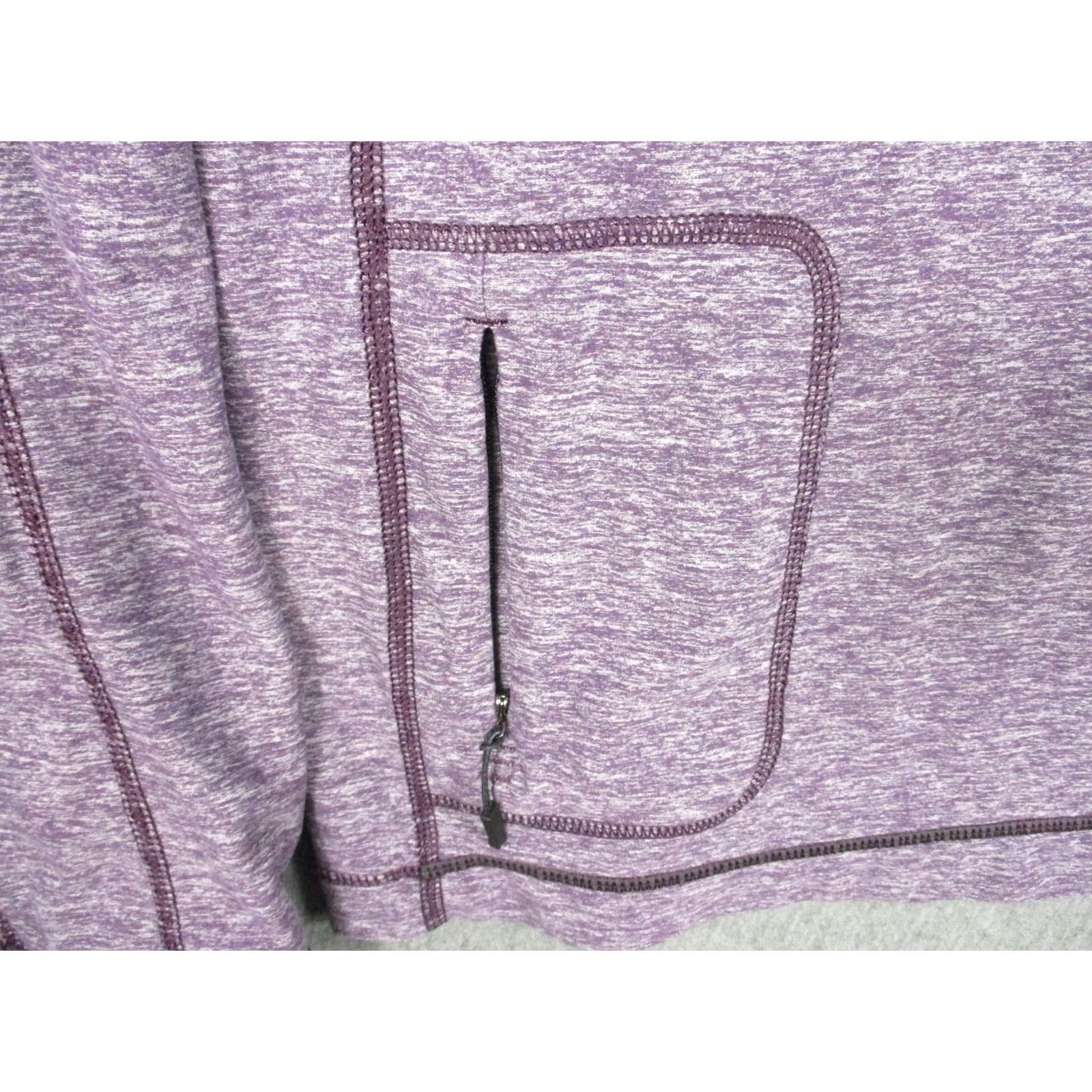 Lululemon Lululemon Shirt Womens Large Purple 1/4 Zip Thumbholes Zip Pocket Running Top Size L / US 10 / IT 46 - 7 Thumbnail