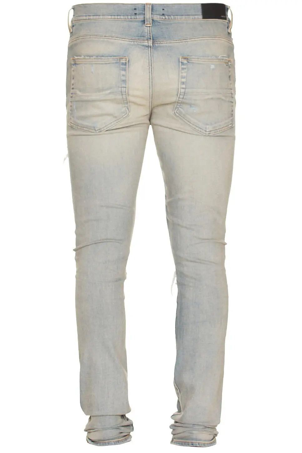 Amiri oc11z0525 MX1 Ultrasuede Jeans in Light Blue Size US 31 - 2 Thumbnail