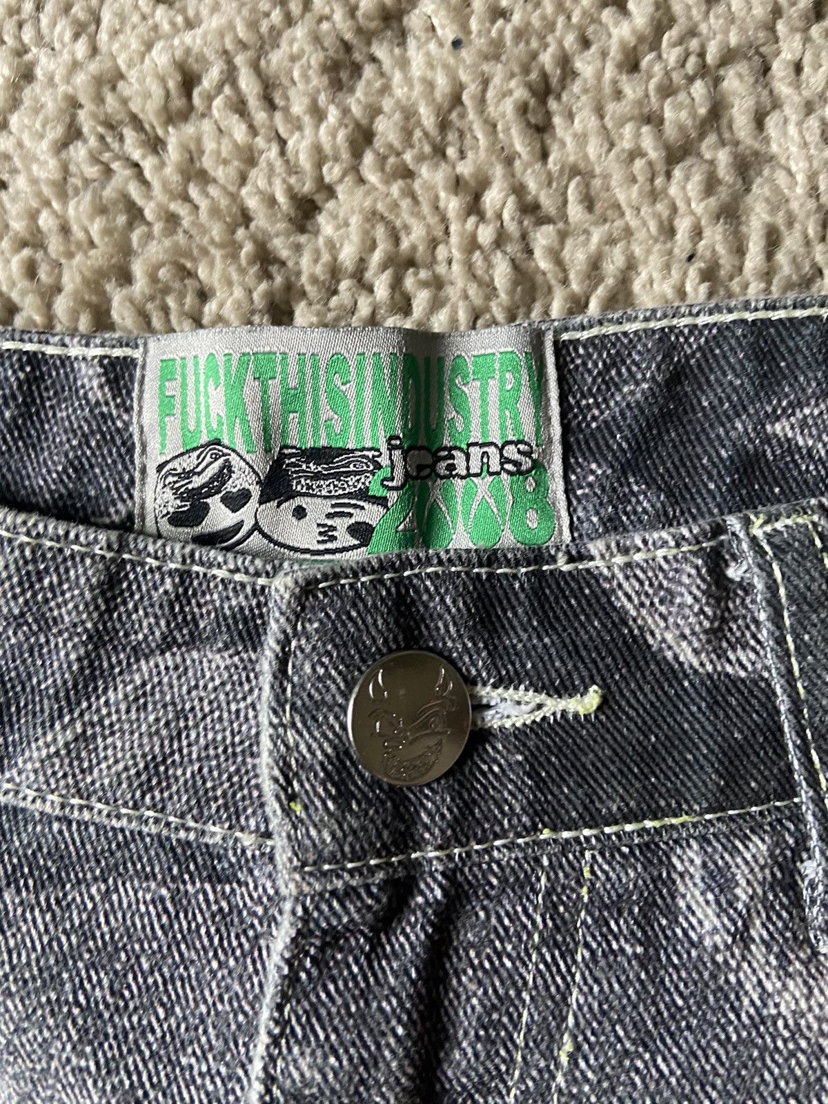 Vintage Fuck this industry “Emojeans” Size US 30 / EU 46 - 3 Thumbnail