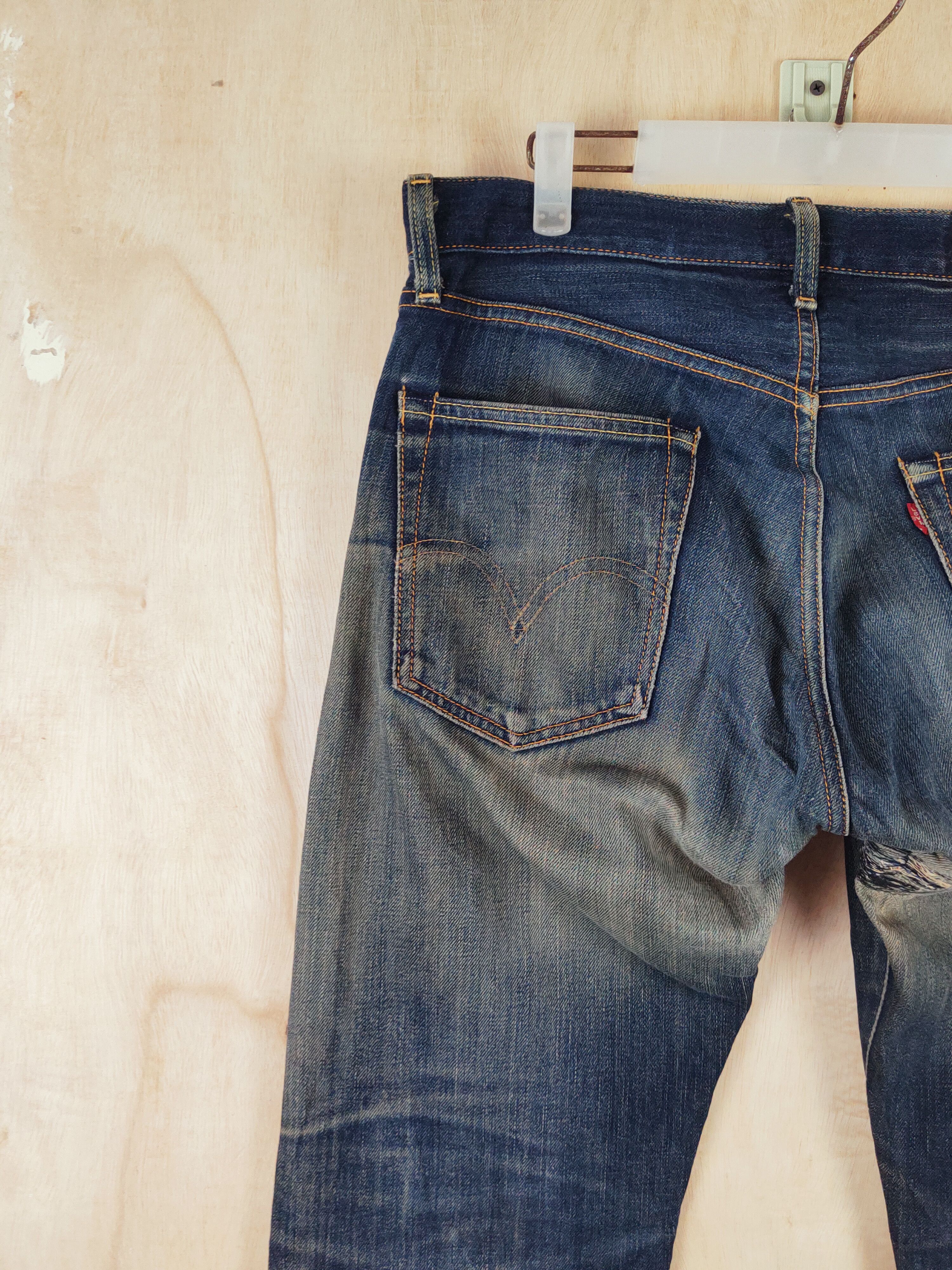 Levi's 505 Levi's Dark Blue Distressed Ripped Jeans #S2672 Size US 32 / EU 48 - 11 Thumbnail