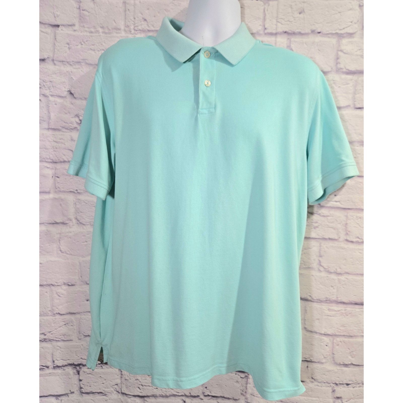 Other Member's Mark Light Teal Pique Polo Men's Shirt Large Size US L / EU 52-54 / 3 - 1 Thumbnail