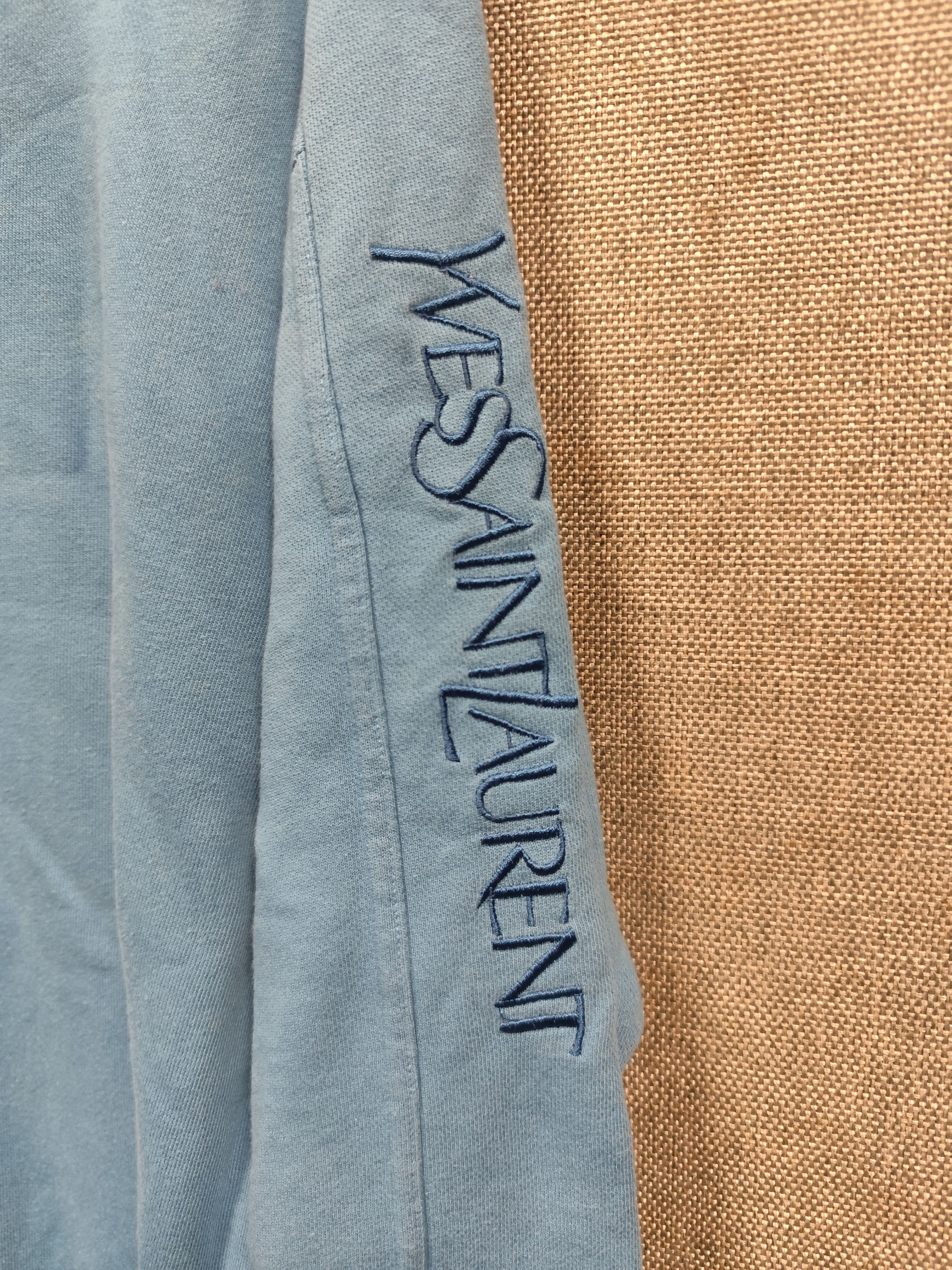 Yves Saint Laurent Vintage Sweatshirt Yves Saint Laurent Spell Out Size US L / EU 52-54 / 3 - 3 Thumbnail