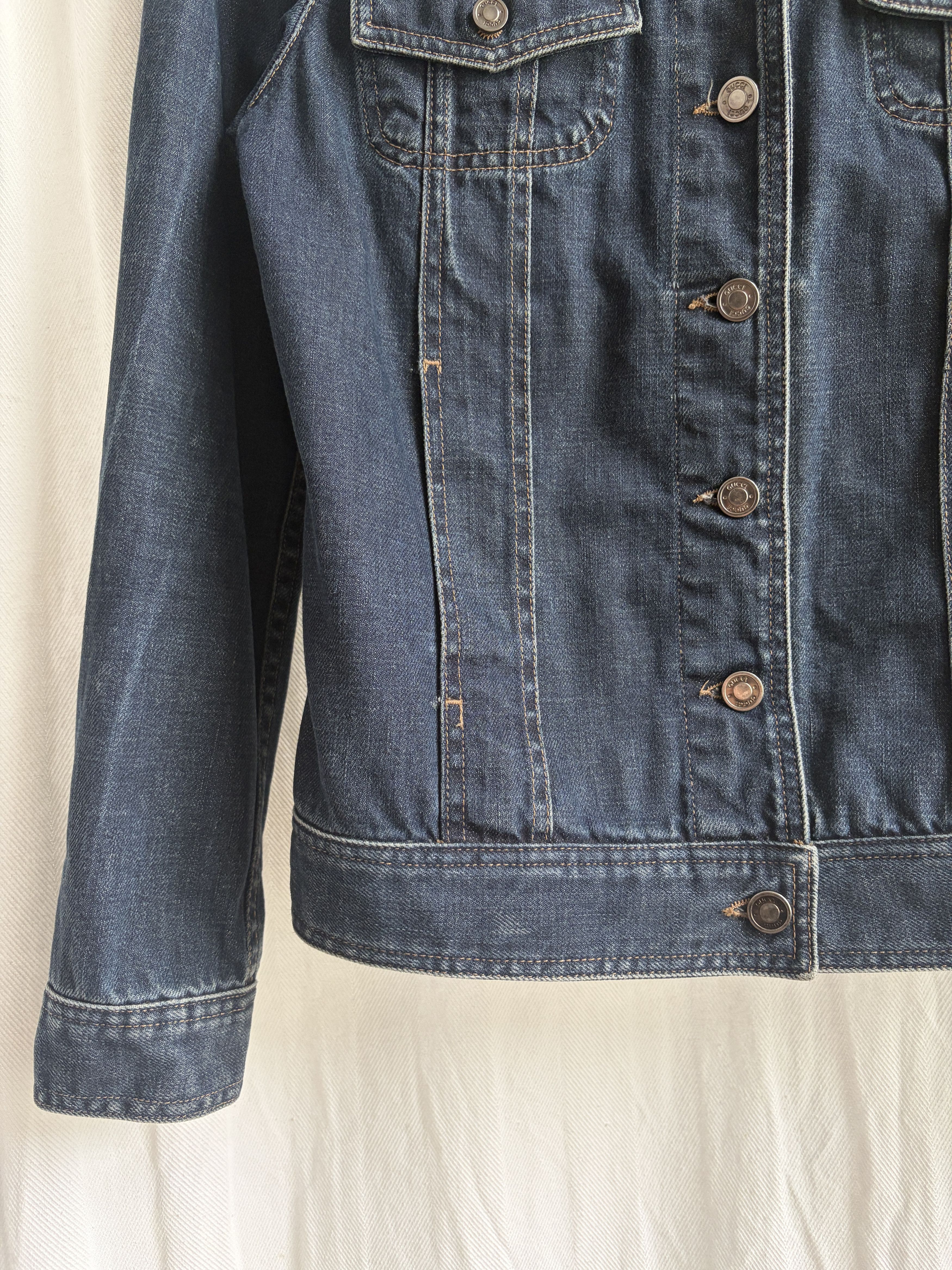 Gucci by Tom Ford SS02 Military Trucker Denim Jacket Size M / US 6-8 / IT 42-44 - 5 Thumbnail