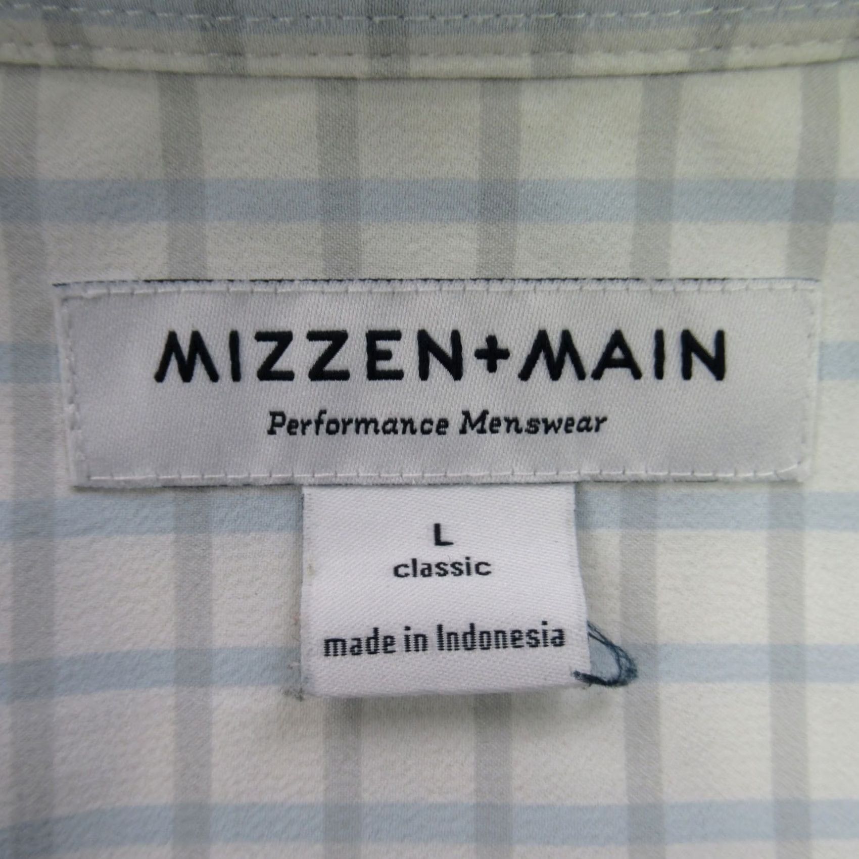 Mizzen+Main Mizzen Main Shirt Mens Large Classic Long Sleeve Button Front Lightweight Checks Size US L / EU 52-54 / 3 - 4 Thumbnail