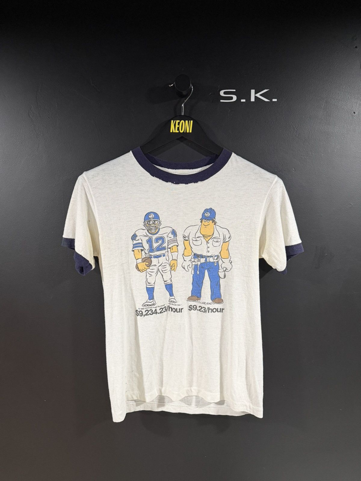 Vintage 1982 Vintage Humor Comedy Soft Thin Grunge Ringer Tee S Size US S / EU 44-46 / 1 - 1 Thumbnail
