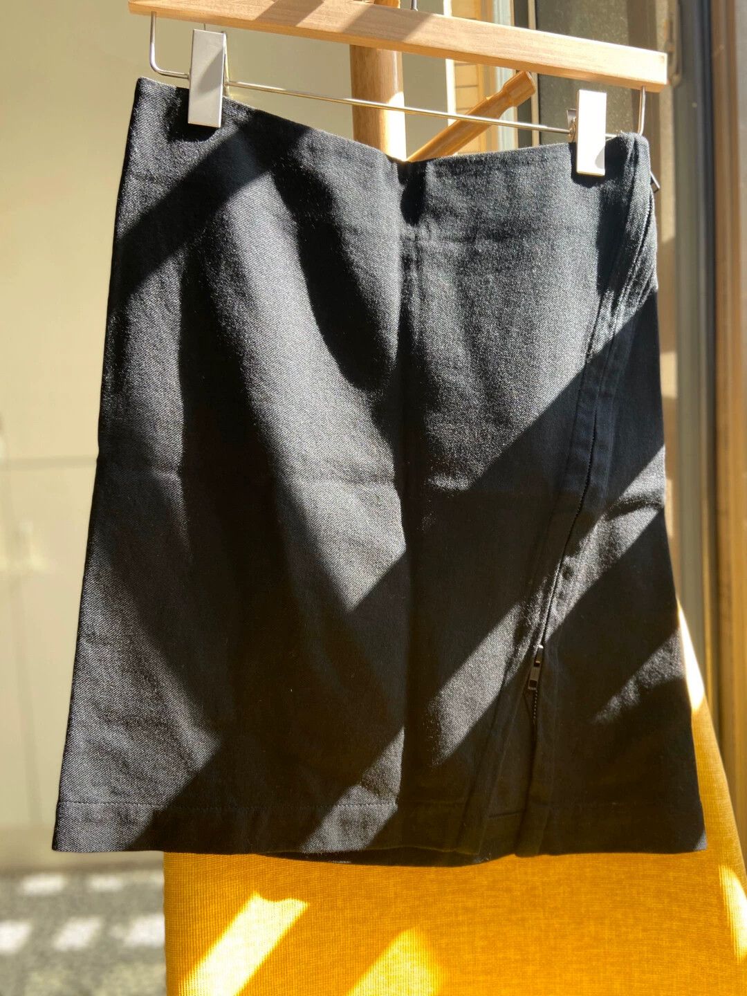 Ann Demeulemeester ADM Wool Skirt 95New EU36 Black Rare Adjustable Slit Zip Size 25" / US 0 / IT 36 - 3 Thumbnail