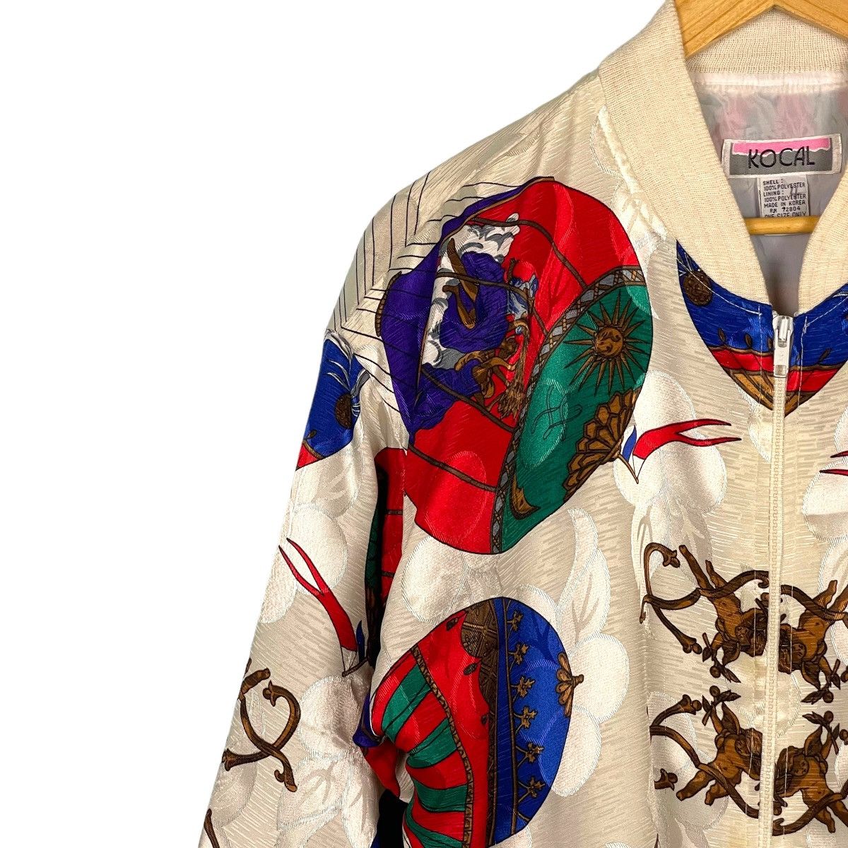 Japanese Brand Vintage 90s Baroque Sensation Bomber Jacket Size ONE SIZE - 3 Thumbnail