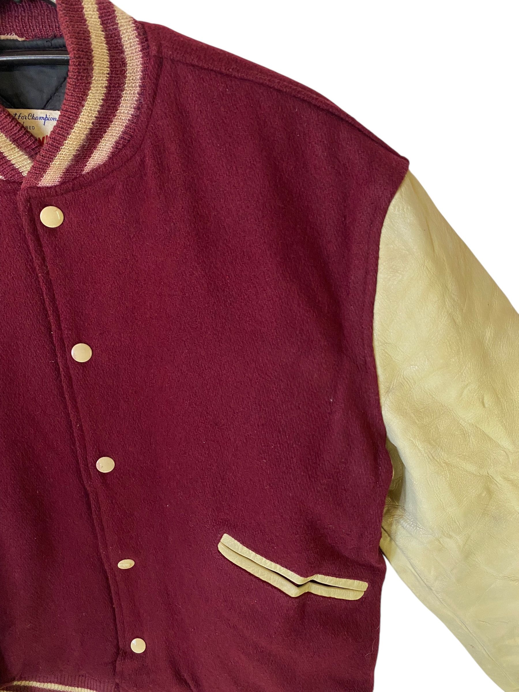 Vintage 60s 70s Butwin leather varsity jacket Size US M / EU 48-50 / 2 - 5 Thumbnail
