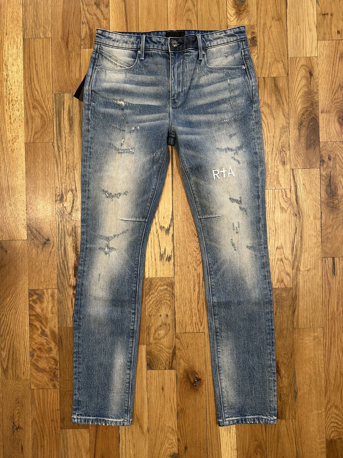 RTA Bryant Skinny Blue Denim Jeans Size 28