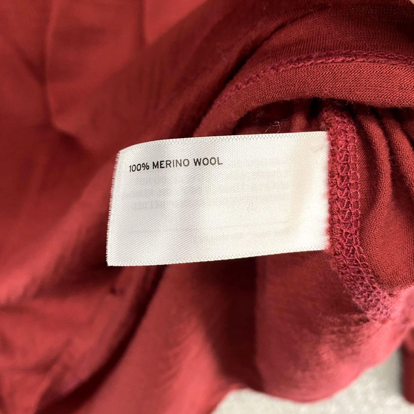 CO Best Made Co Polo Shirt Mens L Red 100% Merino Wool Jersey Knit Long Sleeve Casual Shirt Size US L / EU 52-54 / 3 - 6 Thumbnail