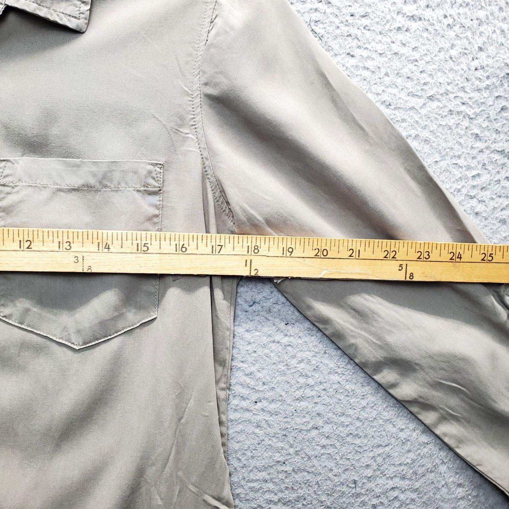 Vintage Thread & Supply Shirt Dress Women's S Gray Lyocell Roll Tab Sleeve Button Front Size S / US 4 / IT 40 - 5 Thumbnail