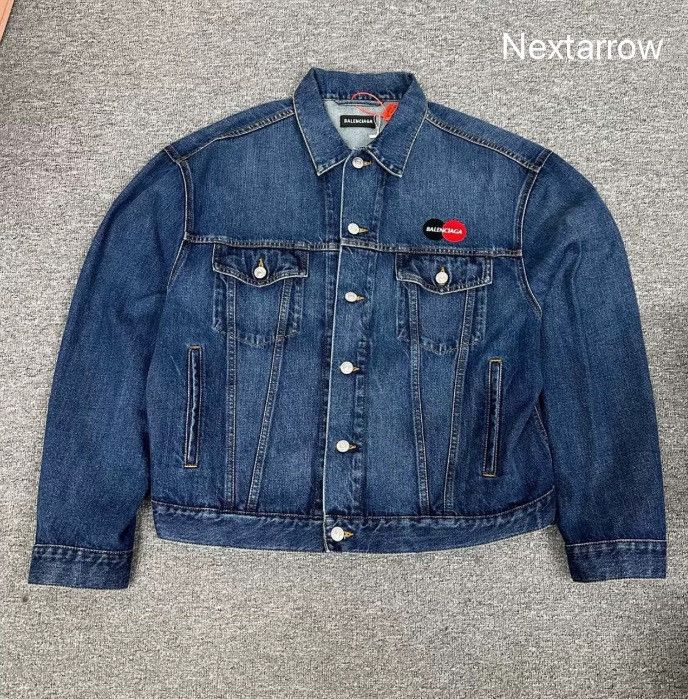 Balenciaga Balenciaga Mastercard washed denim jacket2410-Nextarrow Size US S / EU 44-46 / 1 - 1 Thumbnail