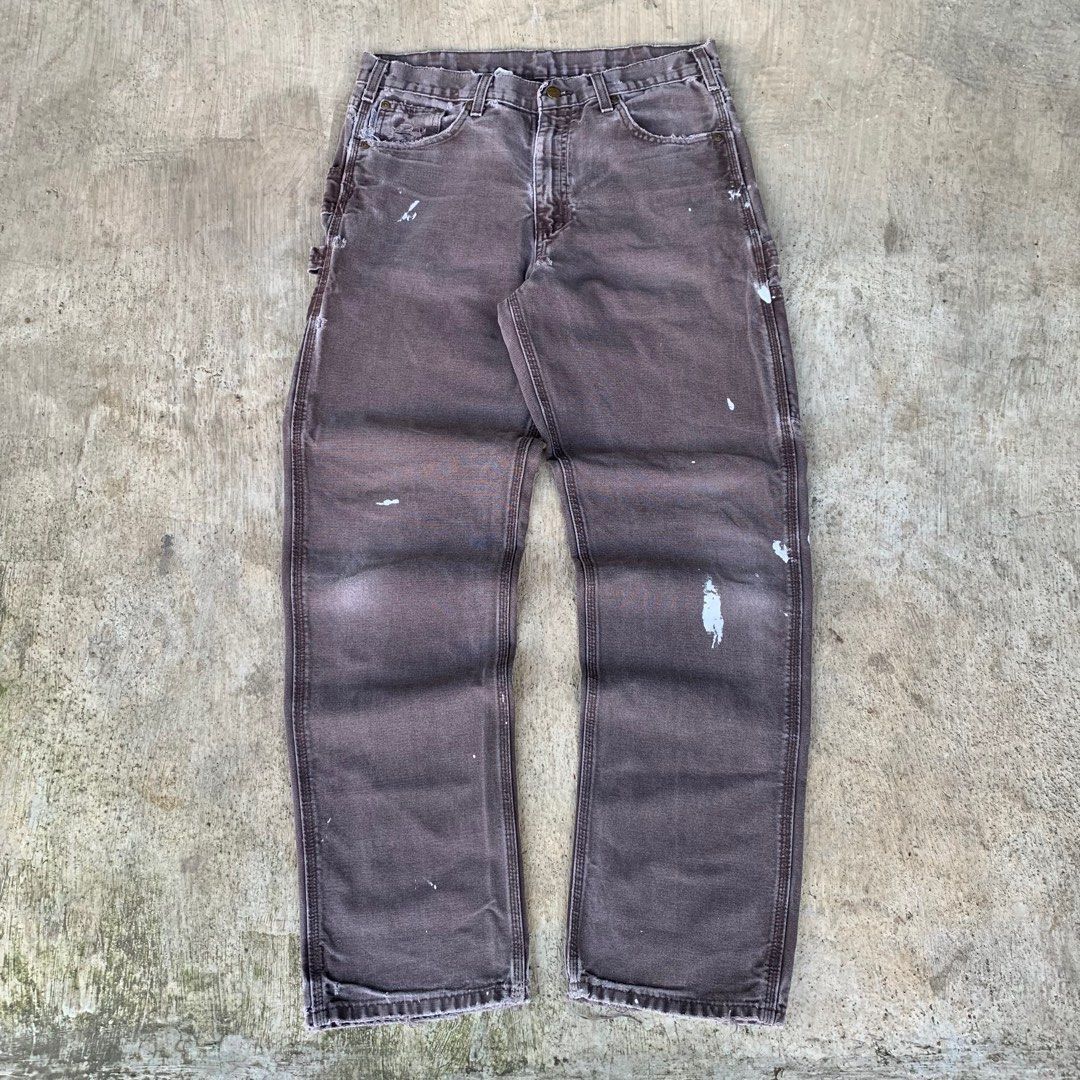 Carhartt × Vintage Carhartt duck canvas pants sun faded Size US 36 / EU 52 - 1 Thumbnail