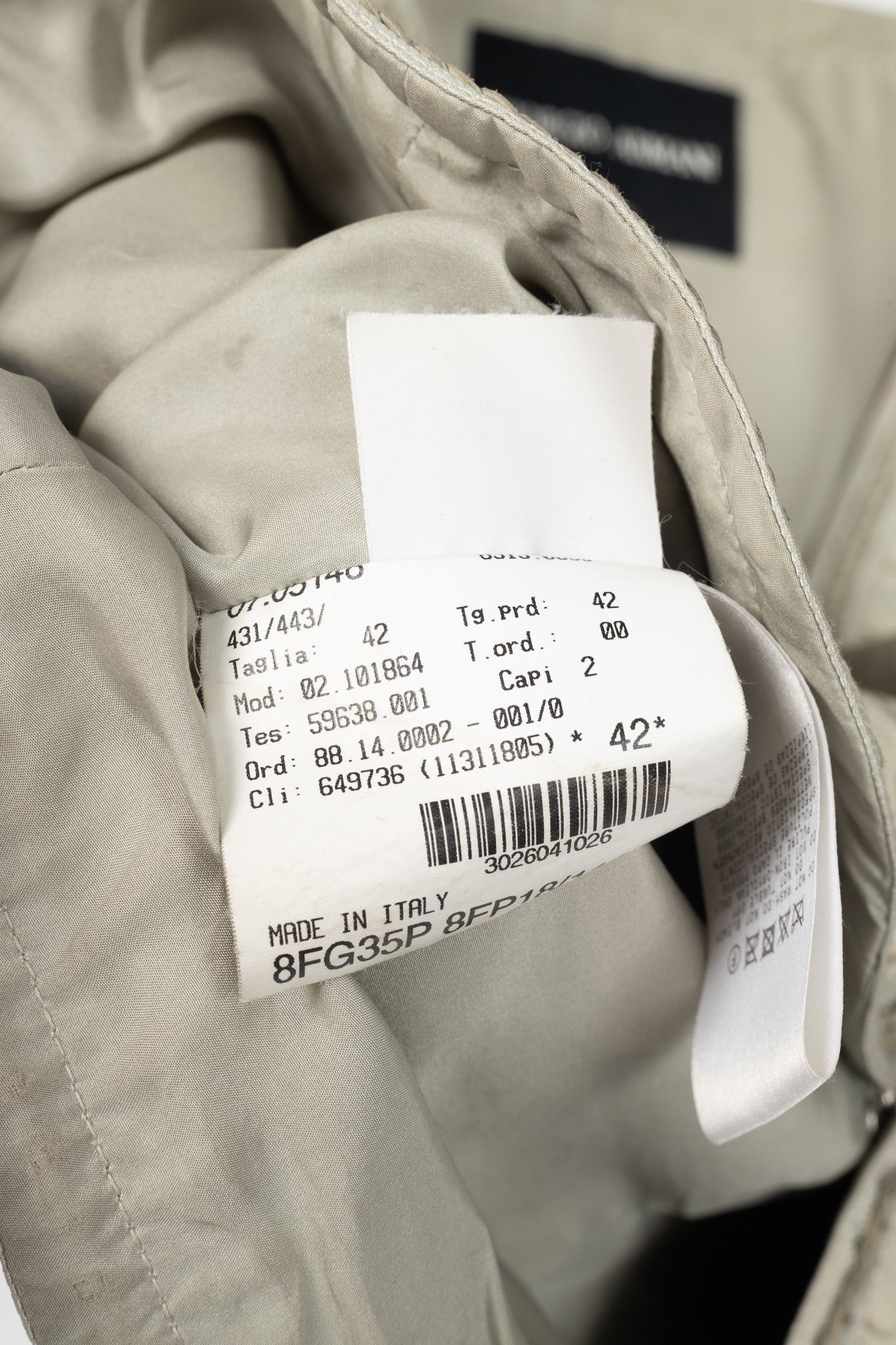 Giorgio Armani Giorgio Armani Beige Reptile-Embossed Leather Jacket Size M / US 6-8 / IT 42-44 - 9 Thumbnail