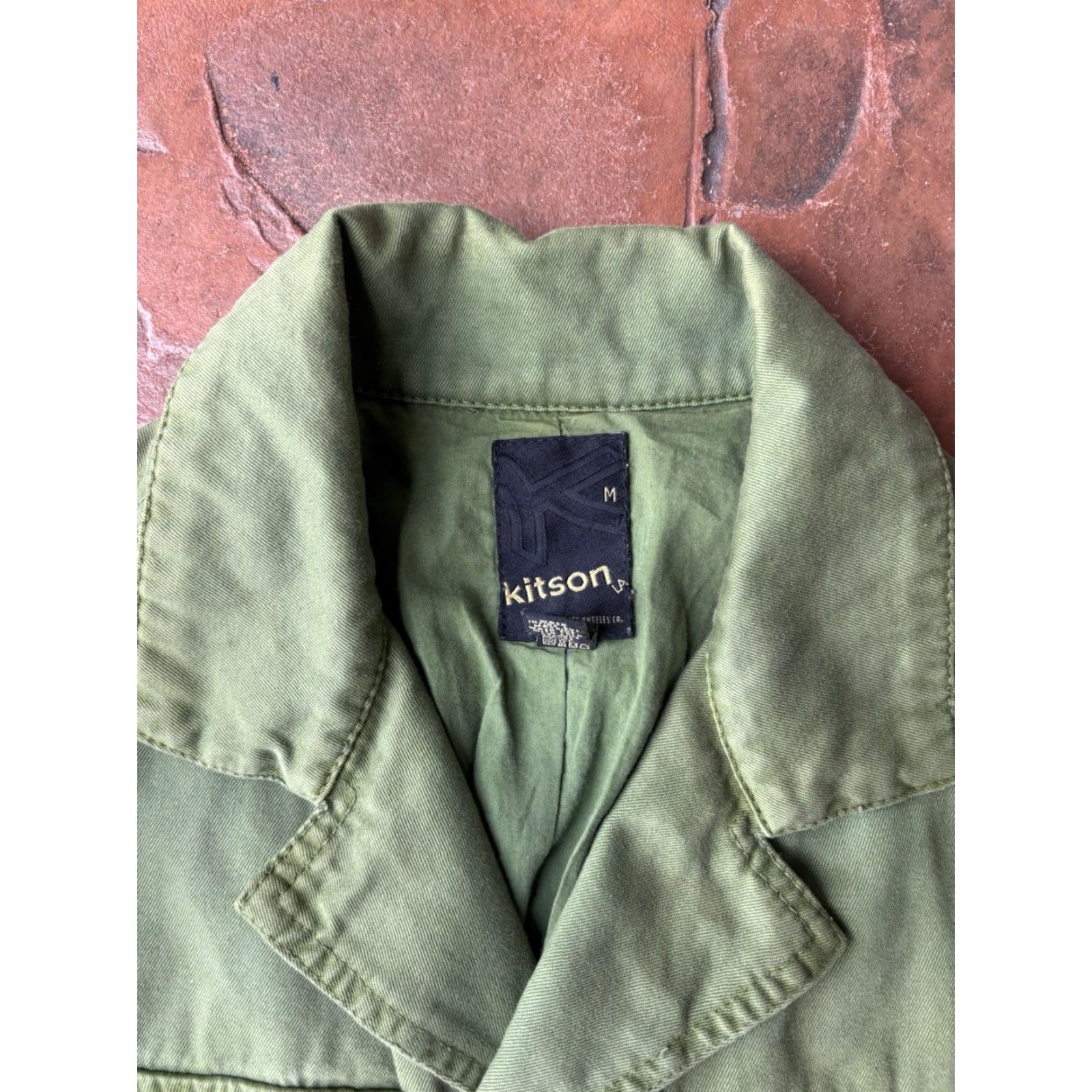Vintage VINTAGE Kitson Military Jacket Women’s M Green Rhinestone Military Utilitarian Cotton Denim Short Sleeve? ( Note: This is no longer accurate. ) Size M / US 6-8 / IT 42-44 - 3 Thumbnail