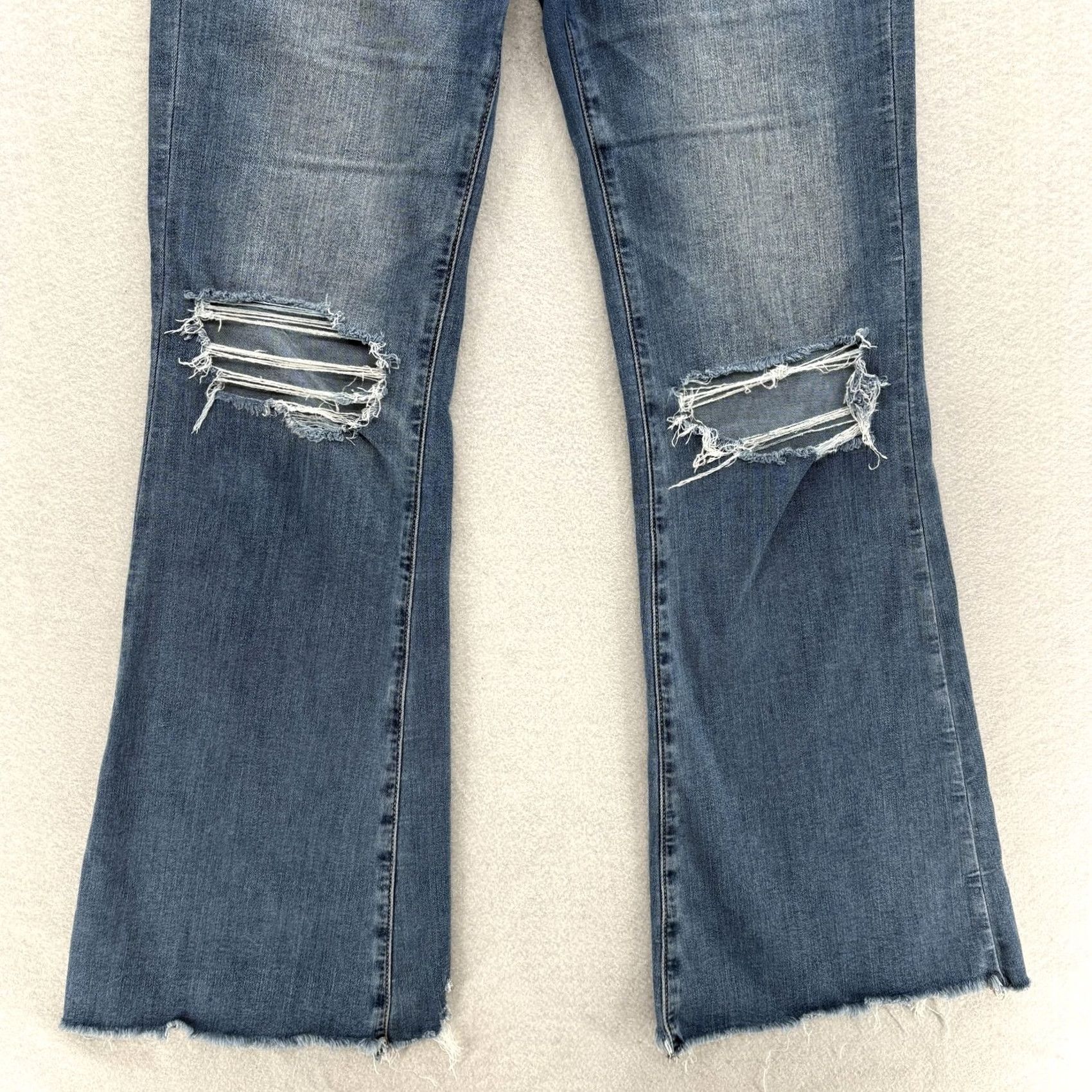 American Eagle Outfitters American Eagle Outfitters Jeans Flared 8 Tall Blue Stretch Denim 5-Pocket Rise High Womens Sizes Long) Size 30" / US 8 / IT 44 - 3 Thumbnail