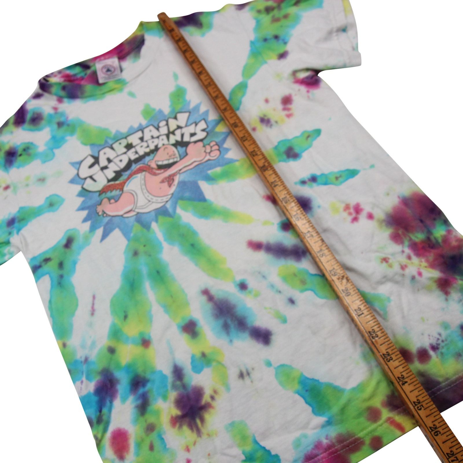Vintage Vintage Captain Underpants Graphic Tie Dye T Shirt Size US S / EU 44-46 / 1 - 6 Thumbnail