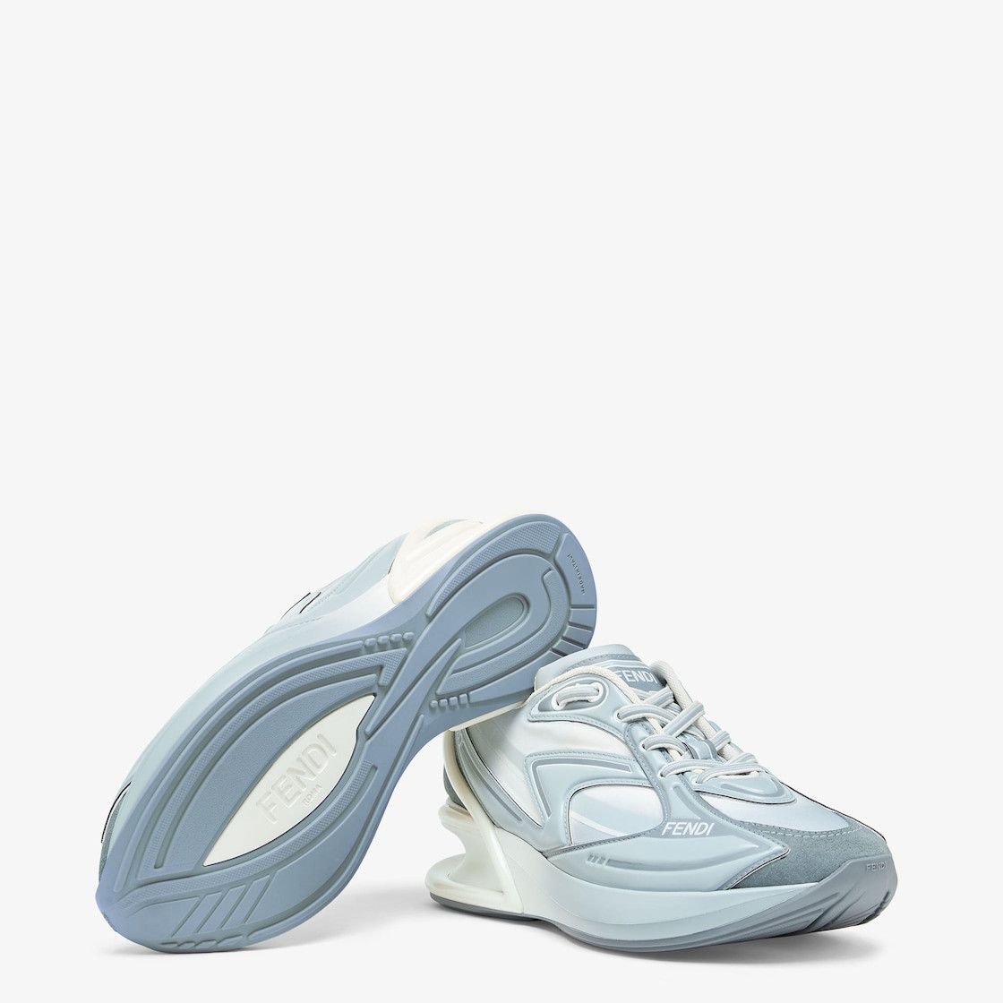 Fendi o1w1db10425 First 1 Low-Top Sneakers in Blue/White Size US 11 / IT 41 - 5 Thumbnail