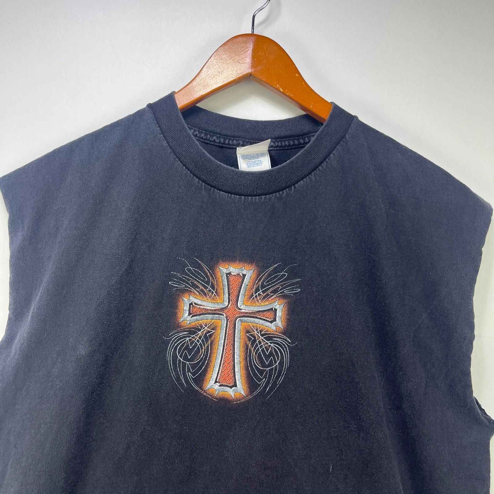 Vintage Vintage Y2K Cross Jesus Bible Sleeveless God Shirt XL Size US XL / EU 56 / 4 - 4 Thumbnail