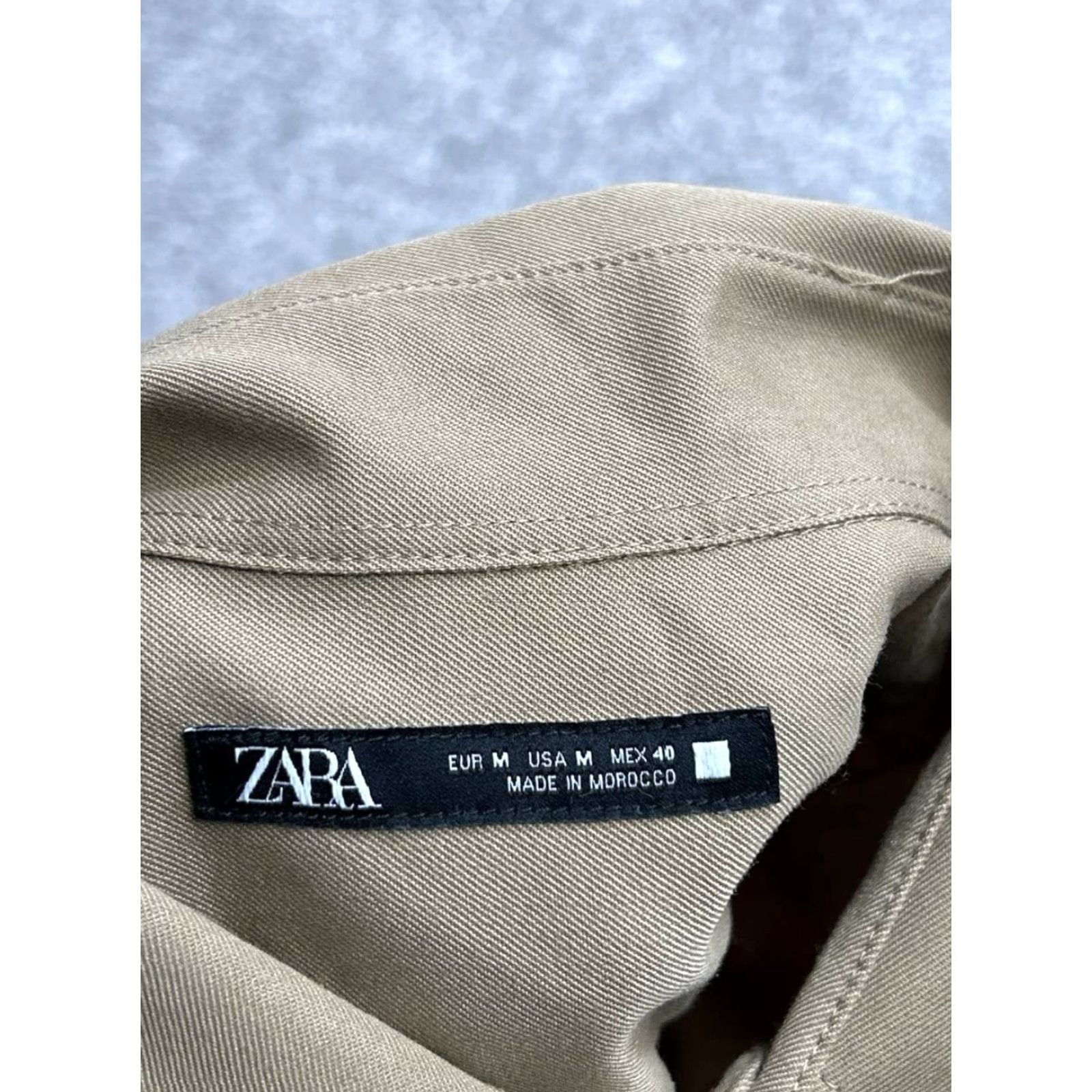 Zara Zara Button-Up Shirt Mens M Brown Flannel Wool Pockets Pleated Casual Fall Winter Spring Size US M / EU 48-50 / 2 - 4 Thumbnail