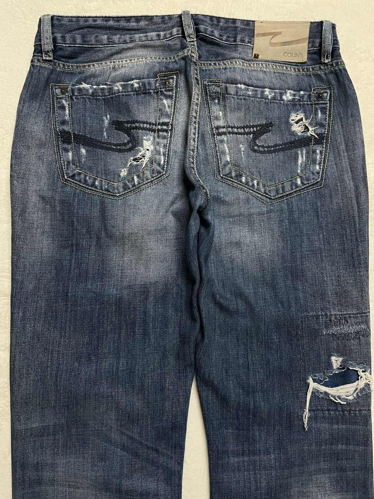 Japanese Brand Vintage Colin’s Distress Ripped Denim Jeans Size US 33 - 13 Thumbnail