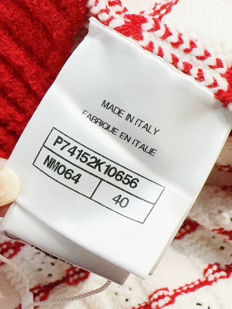 Chanel Chanel 23C red and white color block striped diamond buckl Size XS / US 0-2 / IT 36-38 - 7 Thumbnail