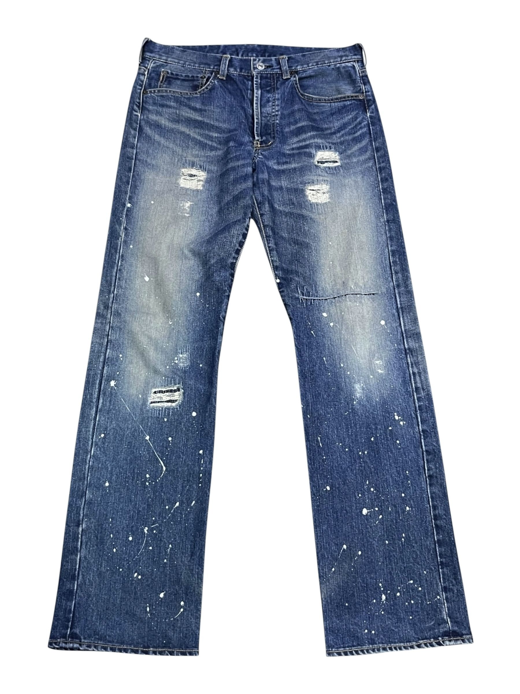 Takeo Kikuchi 🔥Takeo Kikuchi Distressed Japan Denim Paint Splatter Jeans Size US 30 / EU 46 - 2 Thumbnail