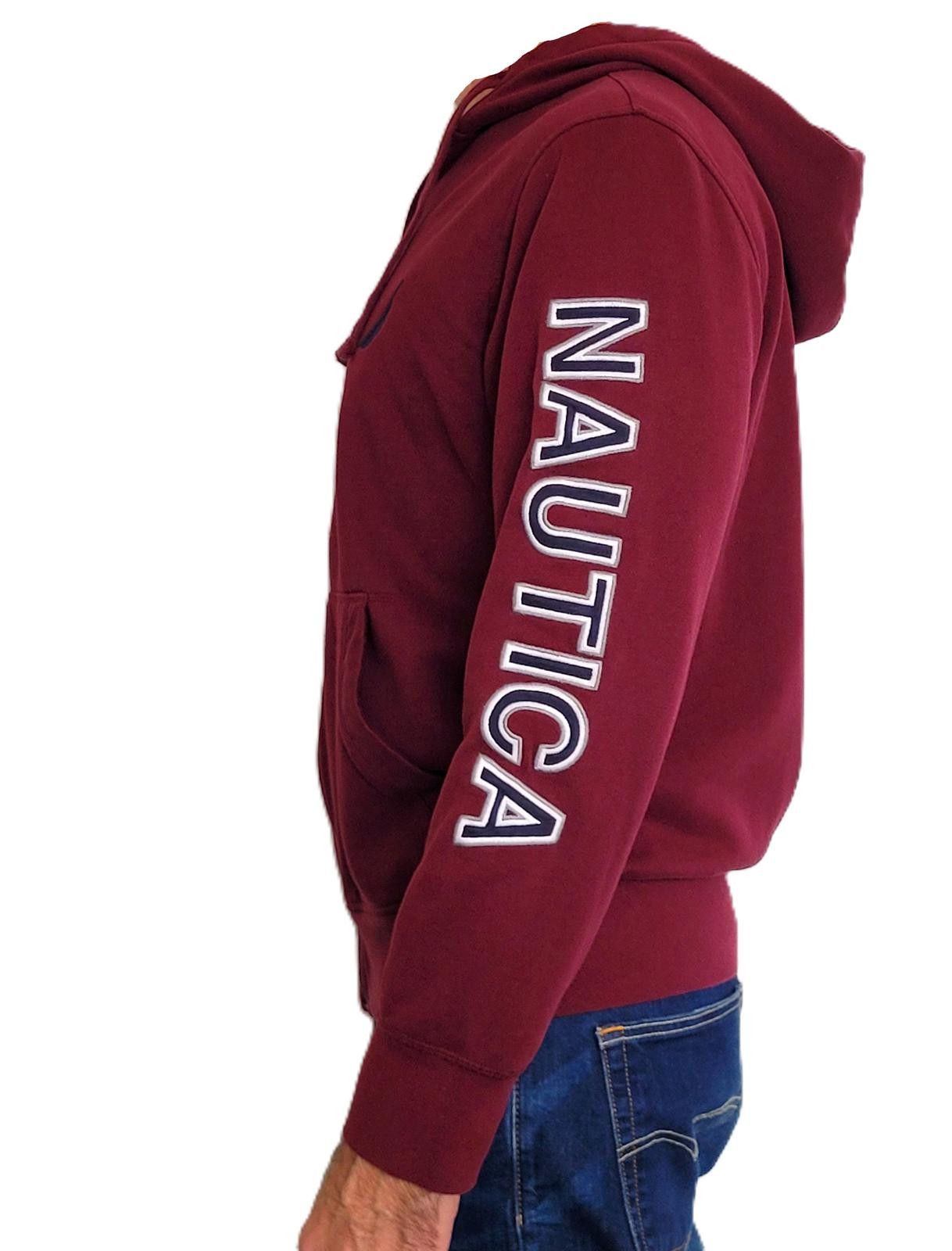 Nautica Nautica Medium Hoodie Maroon Full Zip Logo on Sleeve Size US M / EU 48-50 / 2 - 2 Thumbnail