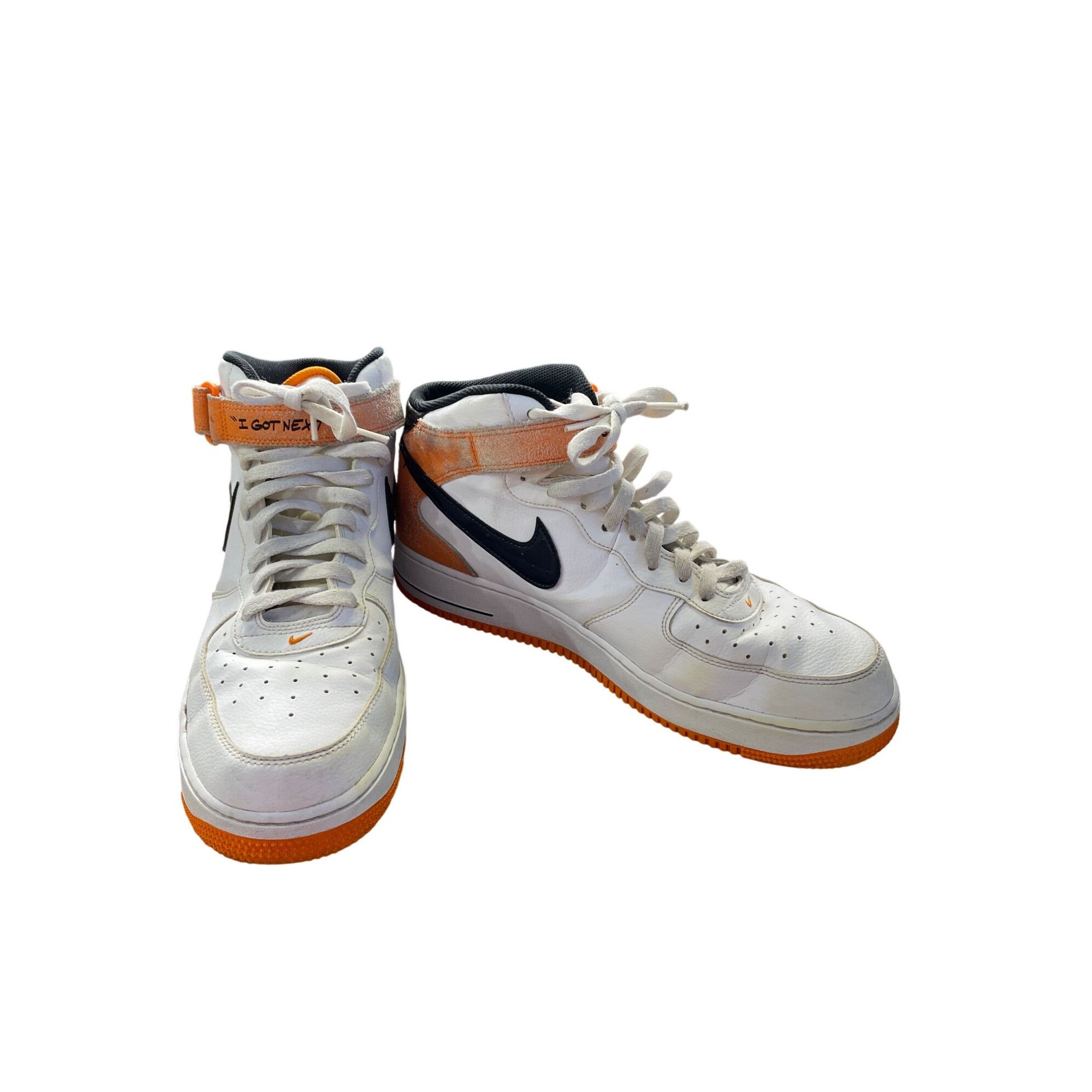 Nike Nike Air Force 1 Mid "I Got Next" Mens white orange Sneakers Size US 12 / EU 45 - 1 Thumbnail