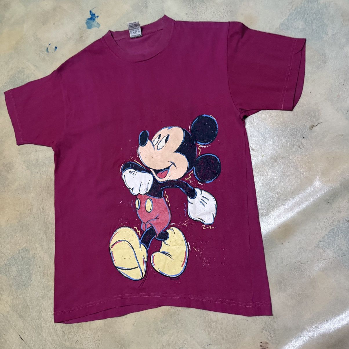 Disney Vintage Mickey Mouse Big Logo Sun Faded T Shirt Size US S / EU 44-46 / 1 - 3 Thumbnail
