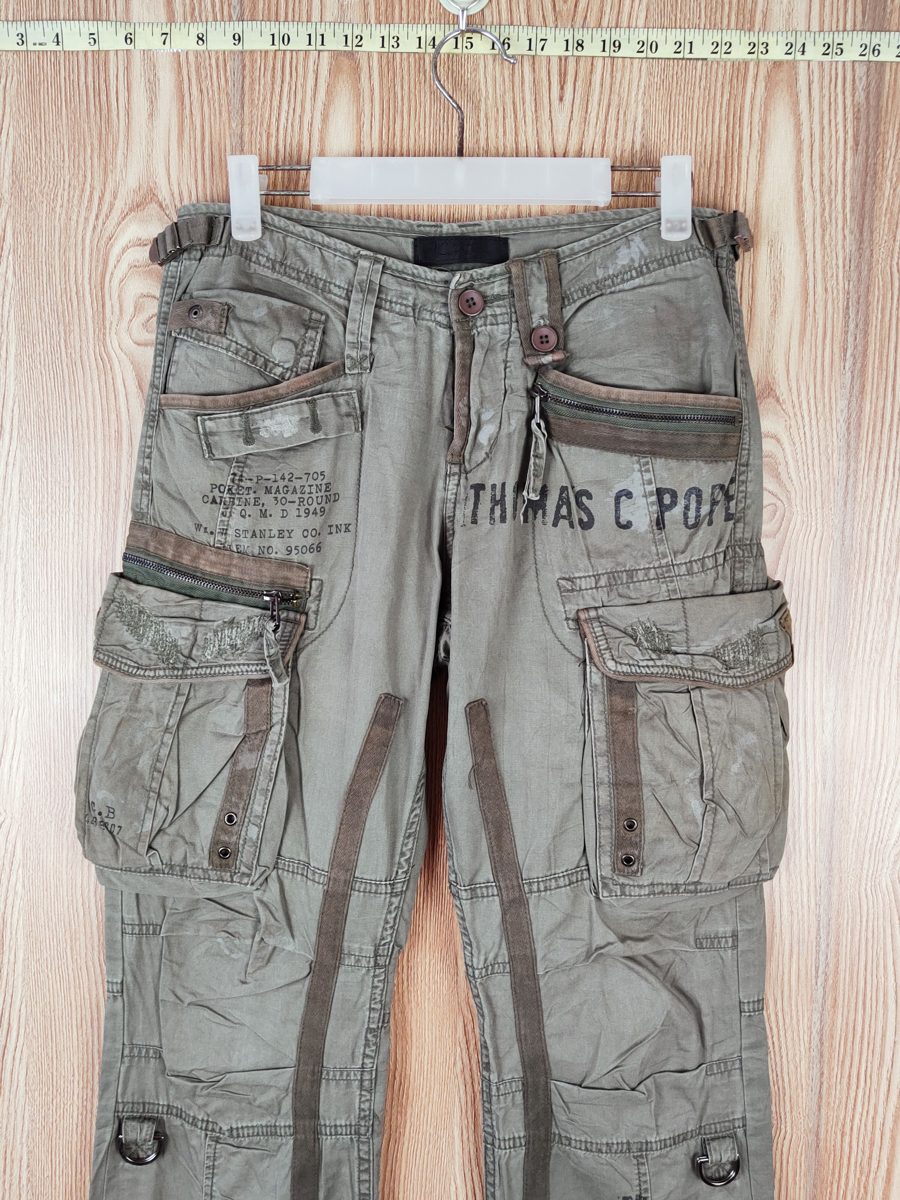 JACKROSE Vintage 💥Jack Rose Green Multi Tactical pocket Cargo Pants Size 30" / US 8 / IT 44 - 2 Thumbnail