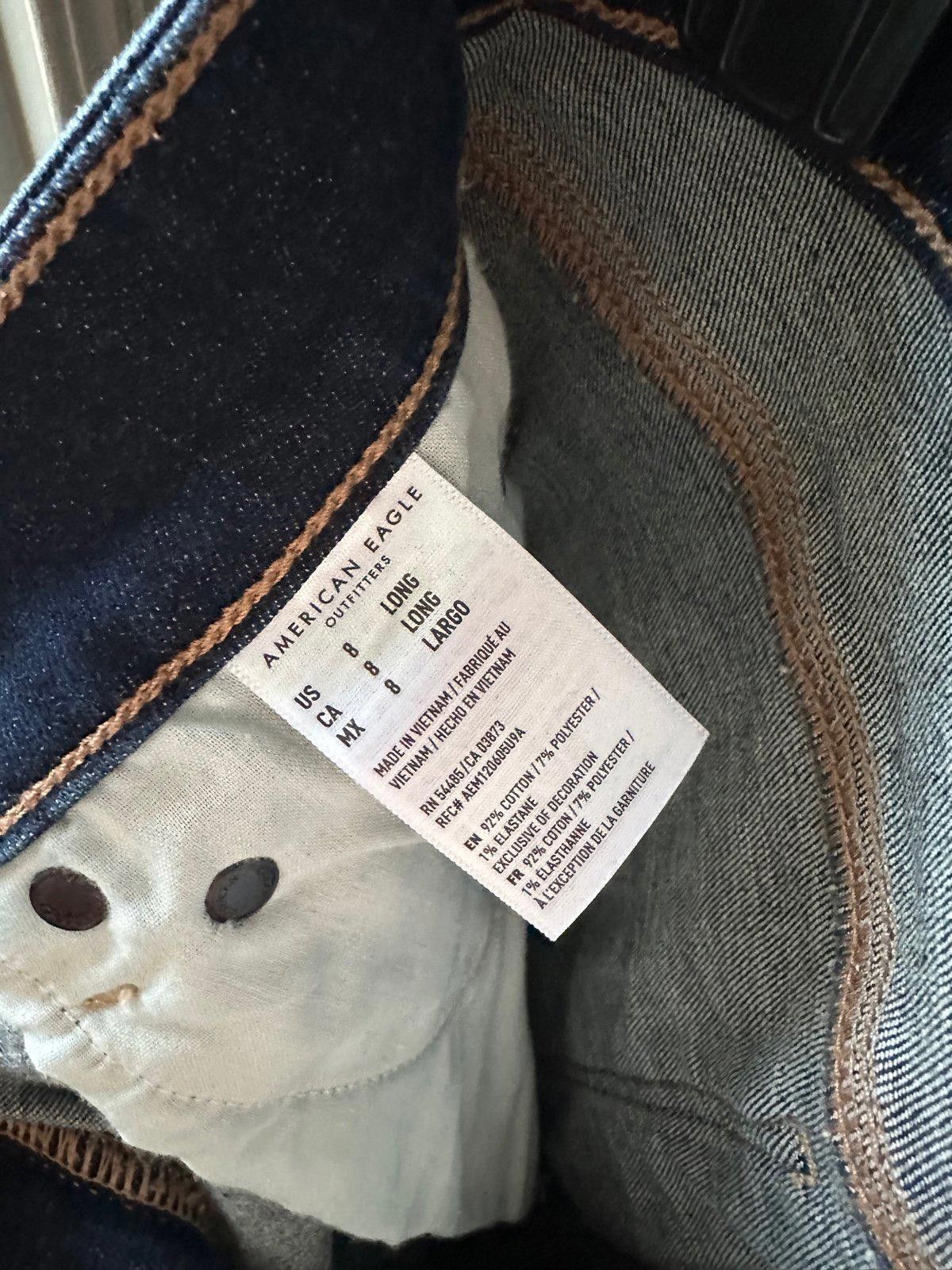 American Eagle Outfitters Super High Rise Flare AE Jeans Size 8 Long Size 29" - 5 Thumbnail