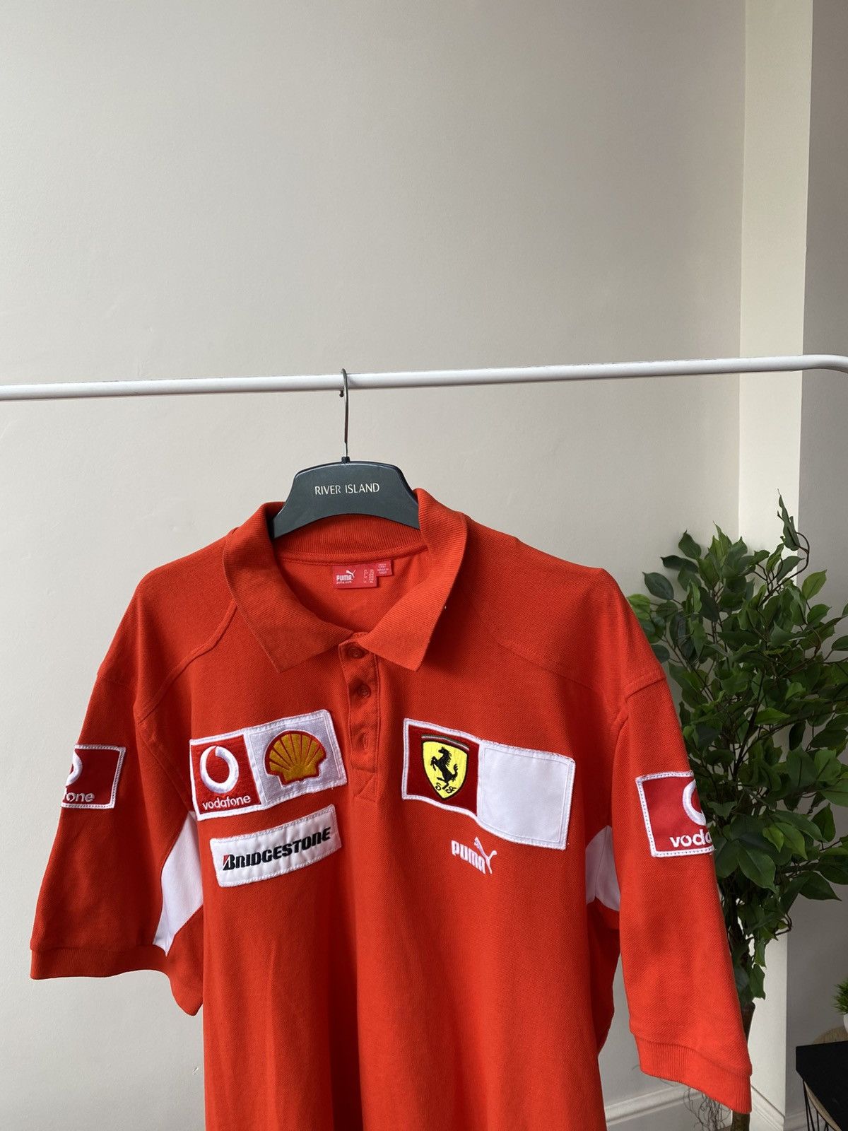 Ferrari × Puma × Vintage Vintage 90s Puma Ferrari Vodafone Michael Schumacher F1 Polo Size US XXL / EU 58 / 5 - 6 Thumbnail