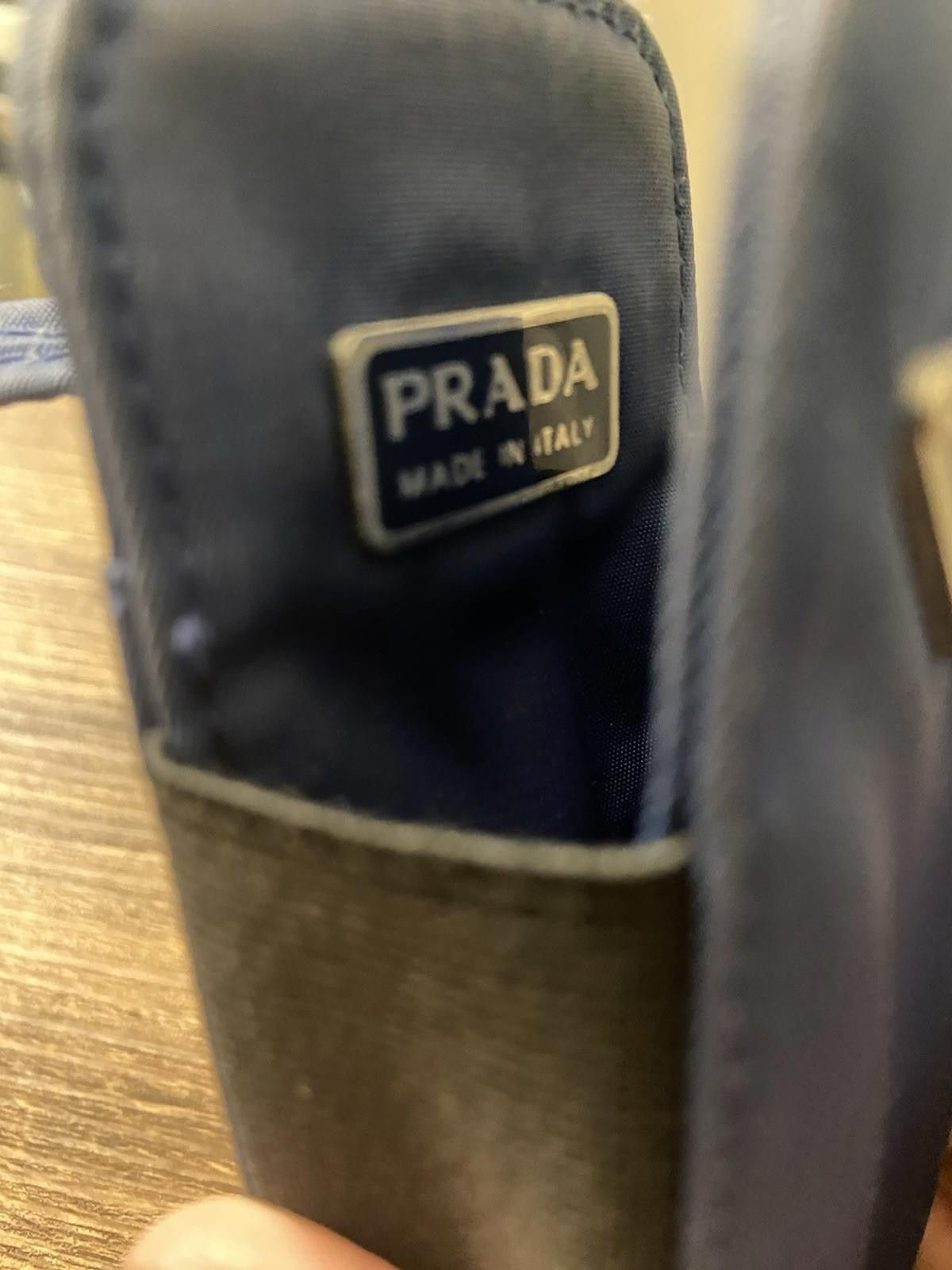Prada Prada Blue Nylon Cigarette Case Cosmetic Pouch W Strap, Good Size ONE SIZE - 10 Thumbnail