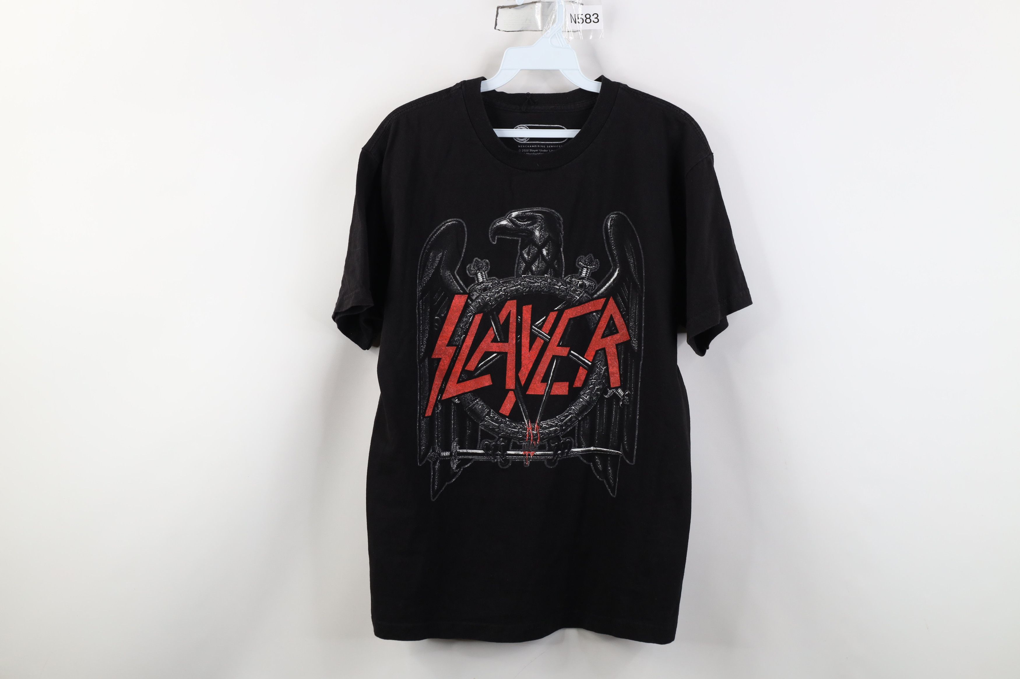 Vintage Retro Y2K Spell Out Slayer Band Short Sleeve T-Shirt Black Size US M / EU 48-50 / 2 - 1 Thumbnail