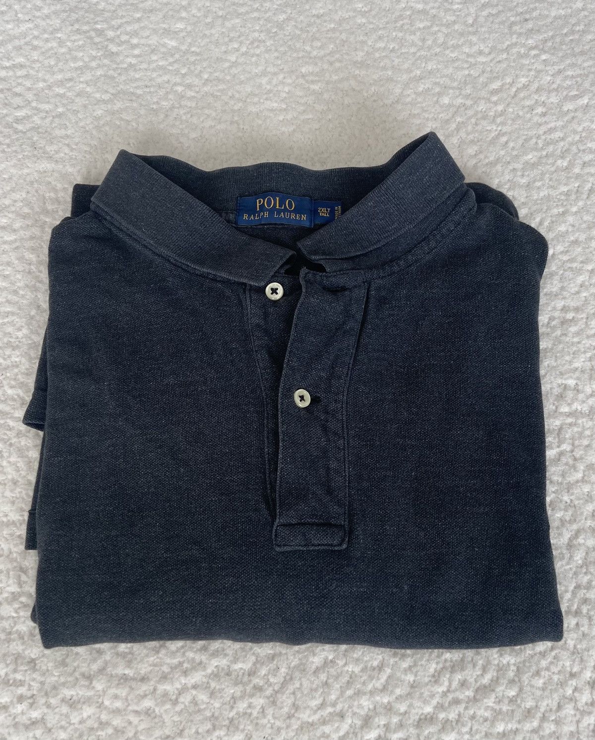 Designer × Polo Ralph Lauren POLO RALPH LAUREN Classic Fit Mesh Polo Black Marl XXL Tall Size US XXL / EU 58 / 5 - 11 Thumbnail