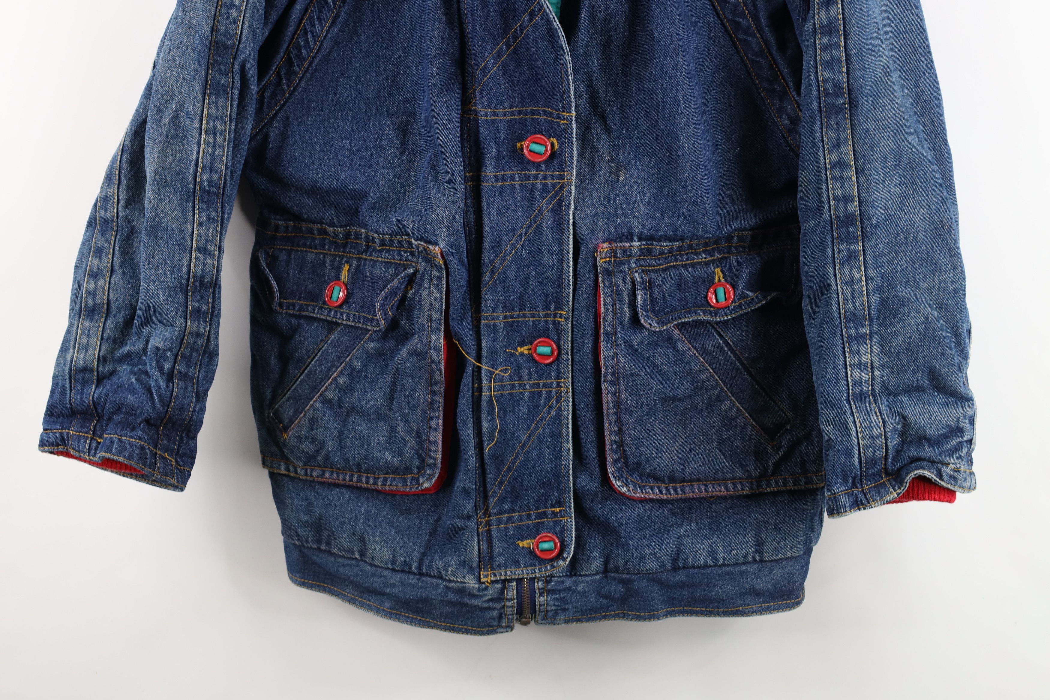 Vintage Vintage 80s 90s Streetwear Flannel Lined Denim Jean Jacket Size L / US 10 / IT 46 - 3 Thumbnail