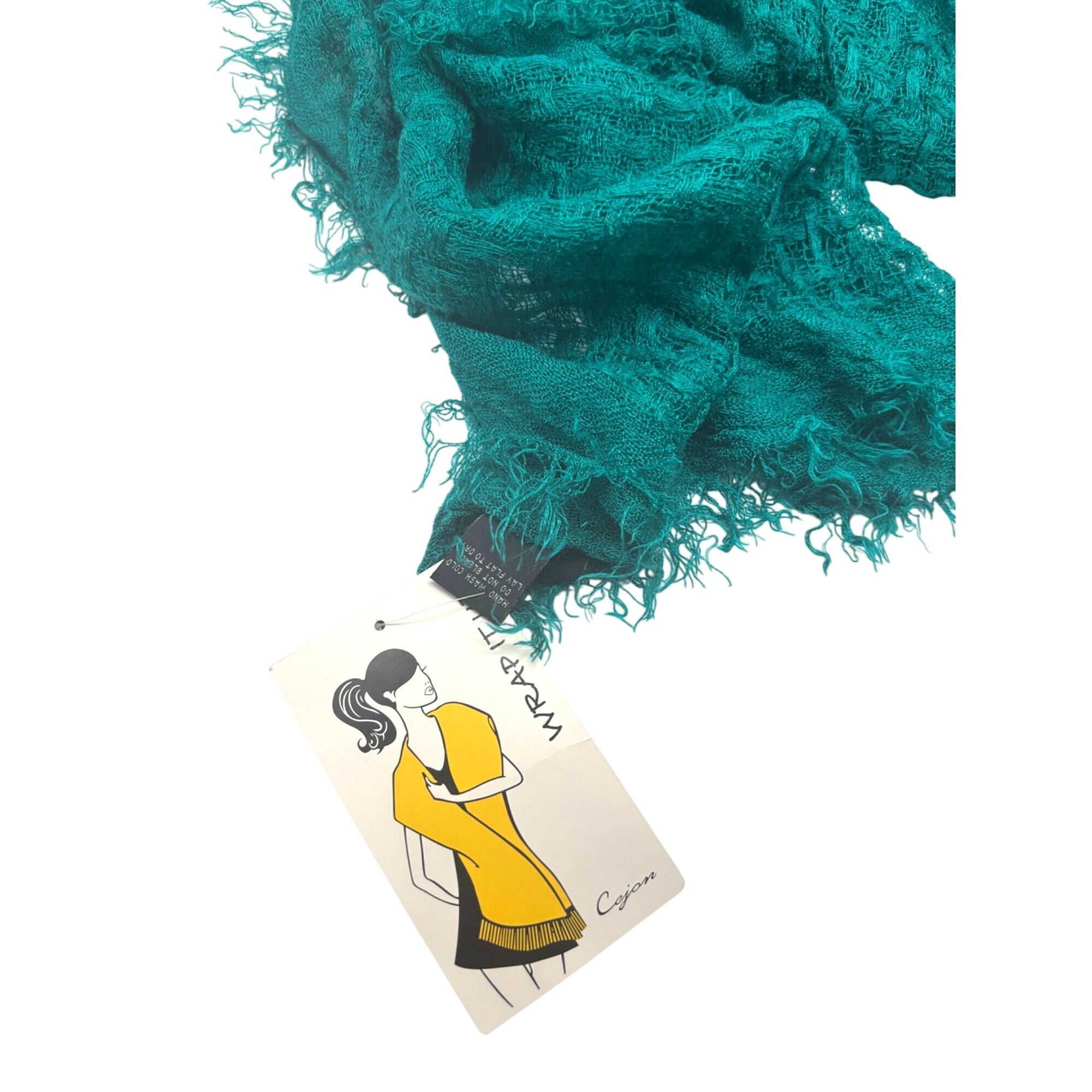 Other Cejon Women's Loosely Woven Fashion Scarf, Green, OS Size ONE SIZE - 6 Thumbnail
