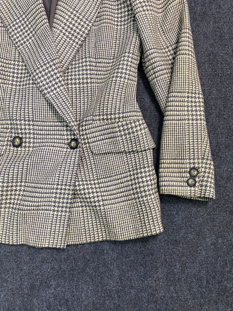 Gucci 80s Gucci Houndstooth Wool Blazer Size XS / US 0-2 / IT 36-38 - 4 Thumbnail