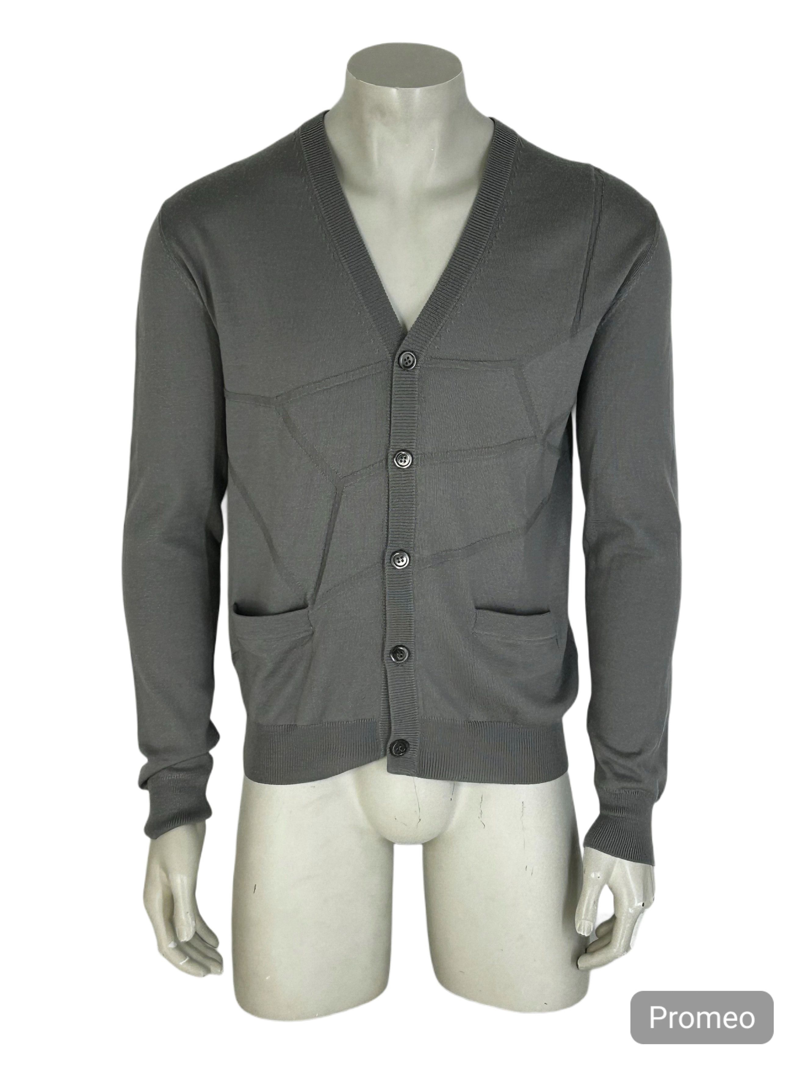 Dior × Hedi Slimane Dior Homme 2004 Black/Grey Cardigan | Grailed