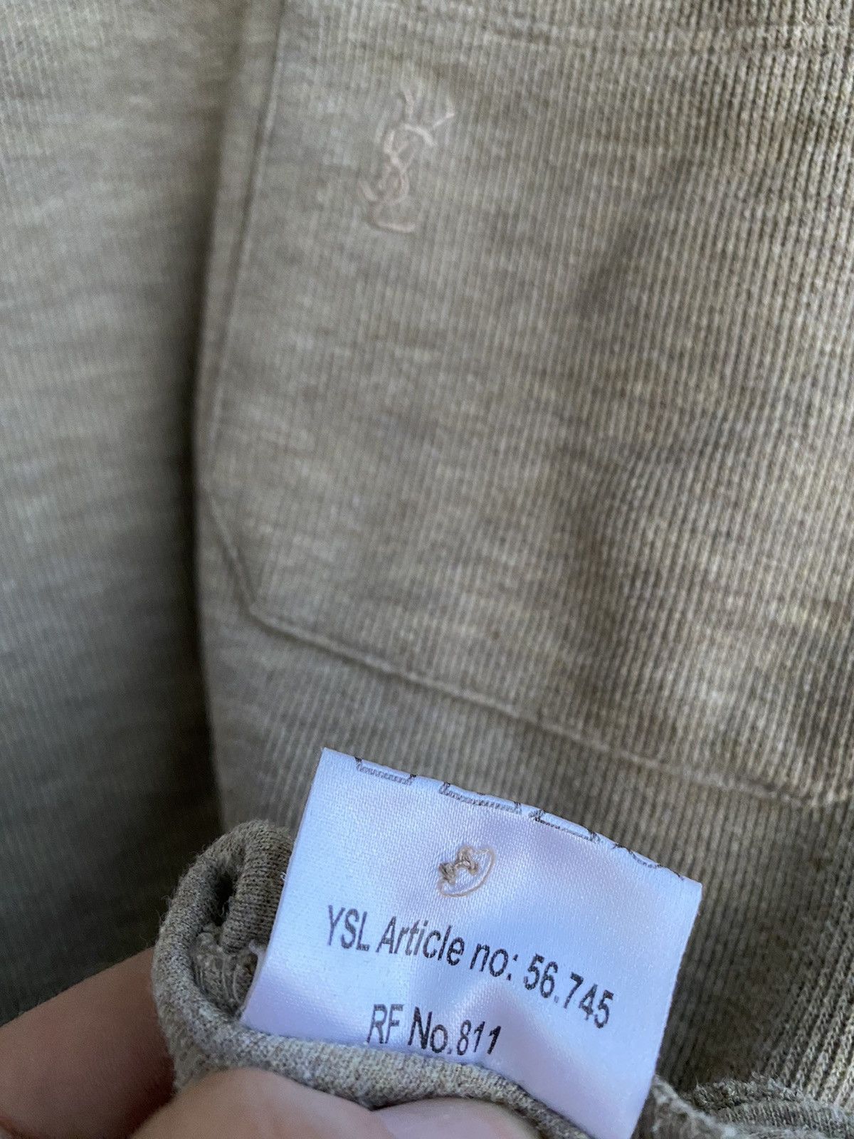 Yves Saint Laurent 90’s YSL Sweatshirt 1/4 Beige Vintage Sweater Quarter Zip Size US L / EU 52-54 / 3 - 11 Thumbnail
